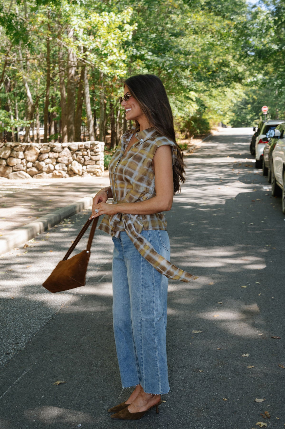 Dezzy Plaid Top