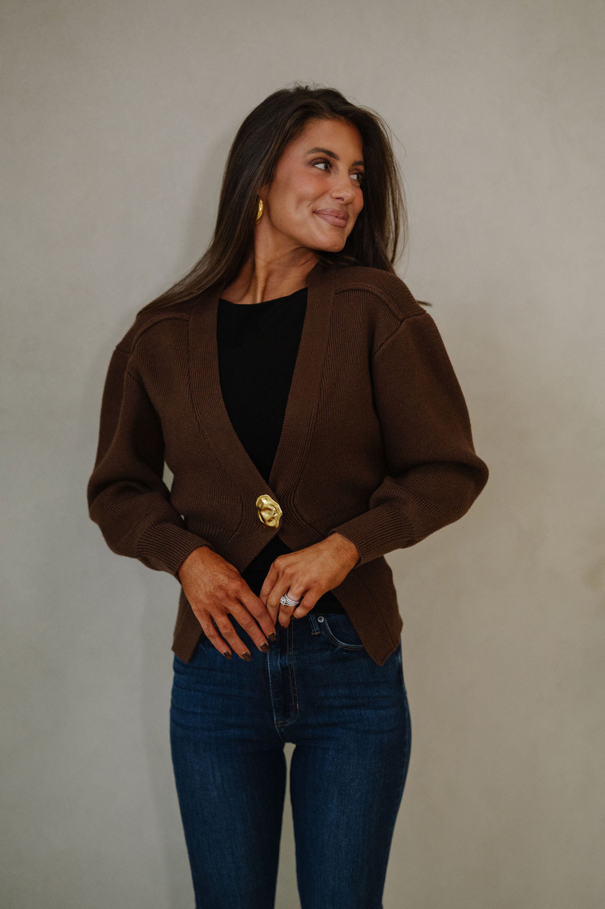 Lunden Cardigan-Brown