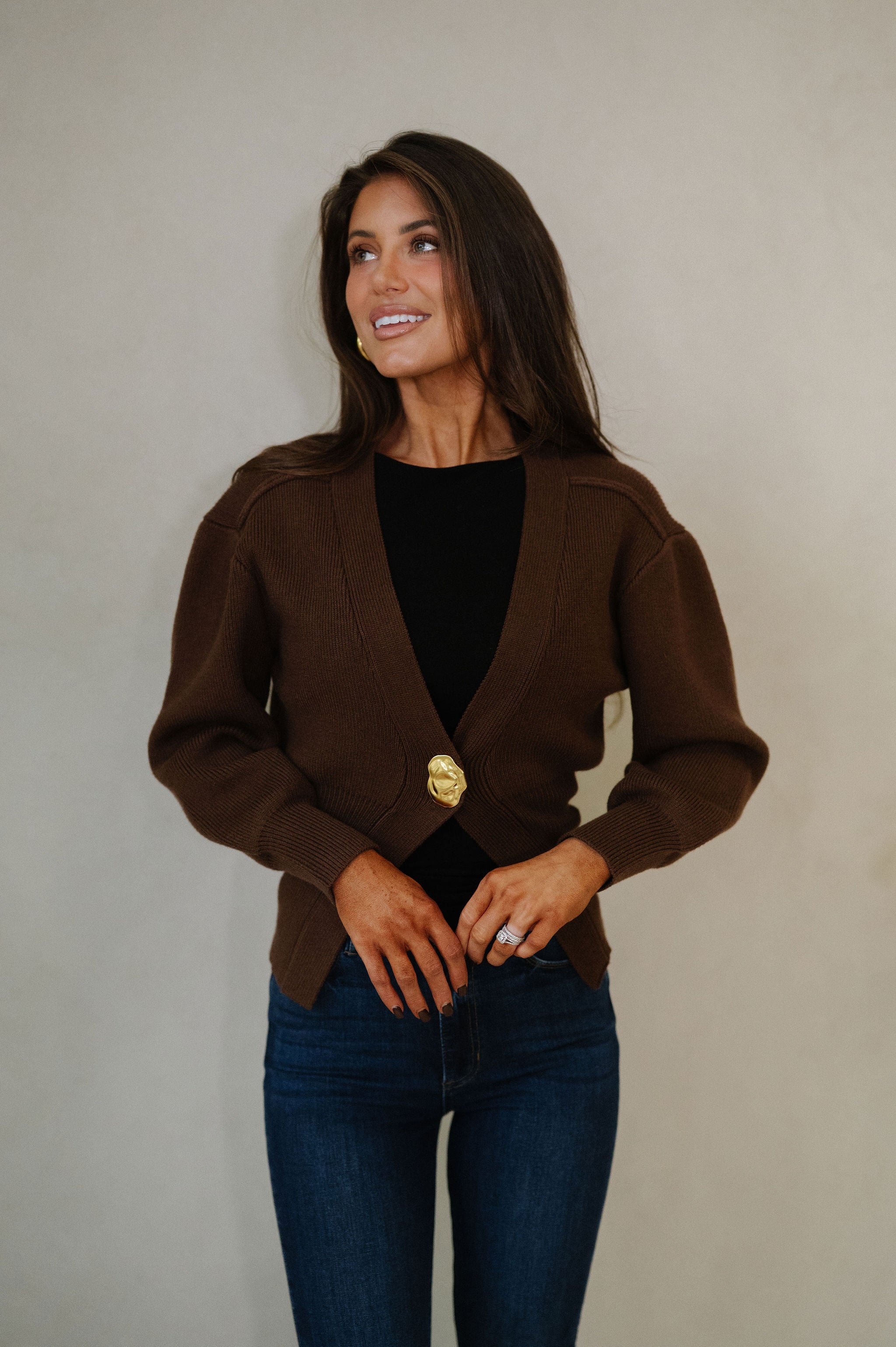 Lunden Cardigan-Brown