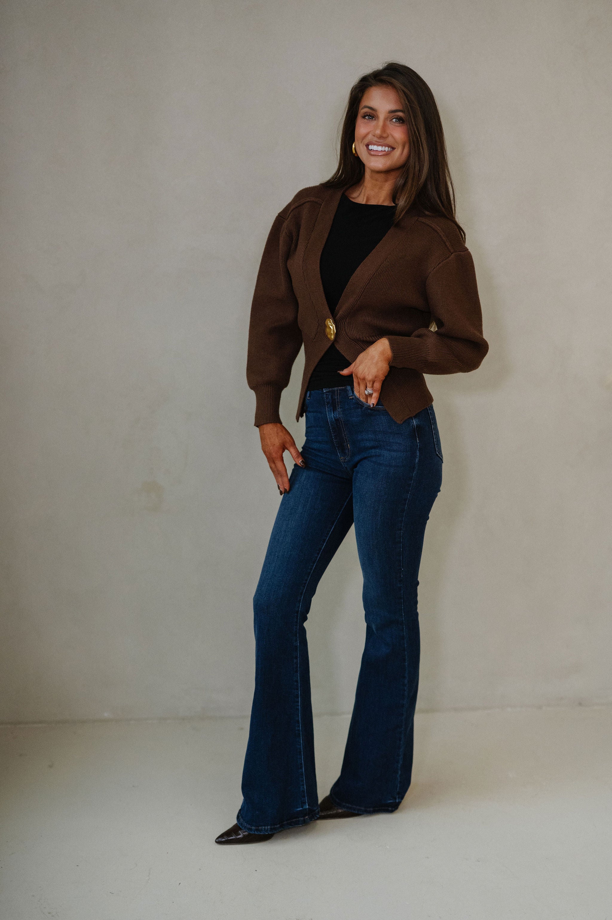 Lunden Cardigan-Brown