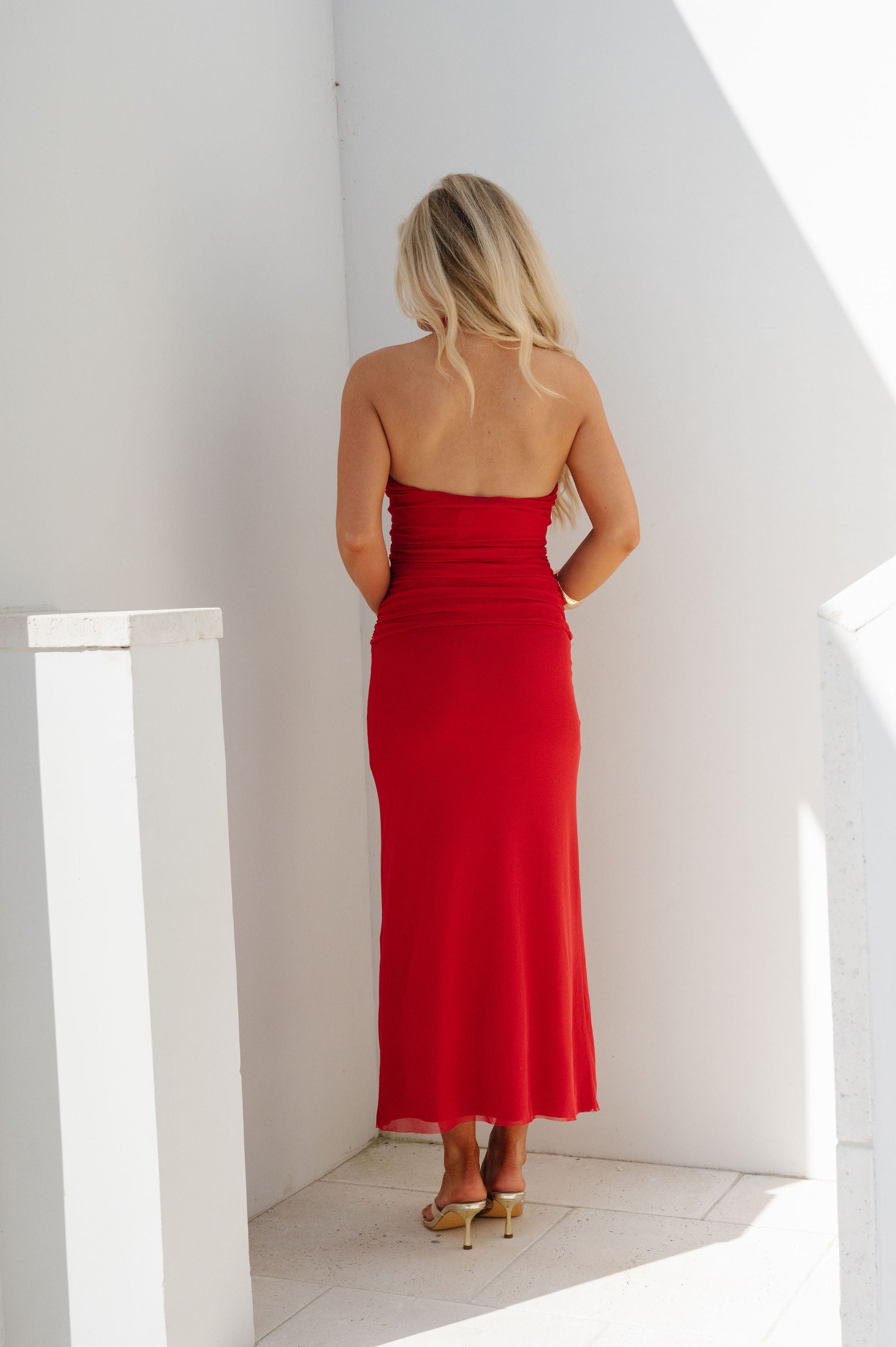 Eloide Maxi Dress-Red