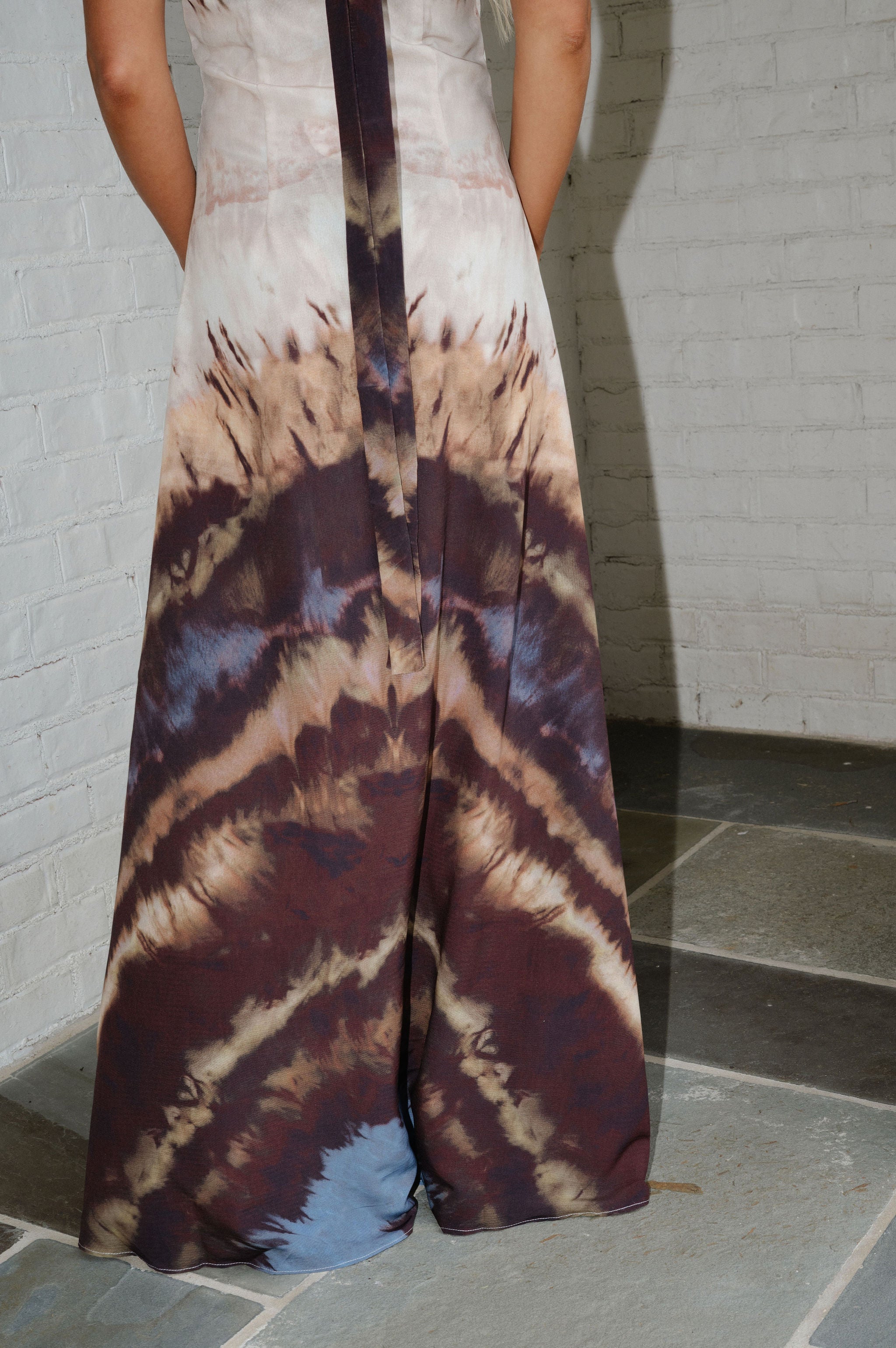 Ombre Halter Dress- Mocha Multi