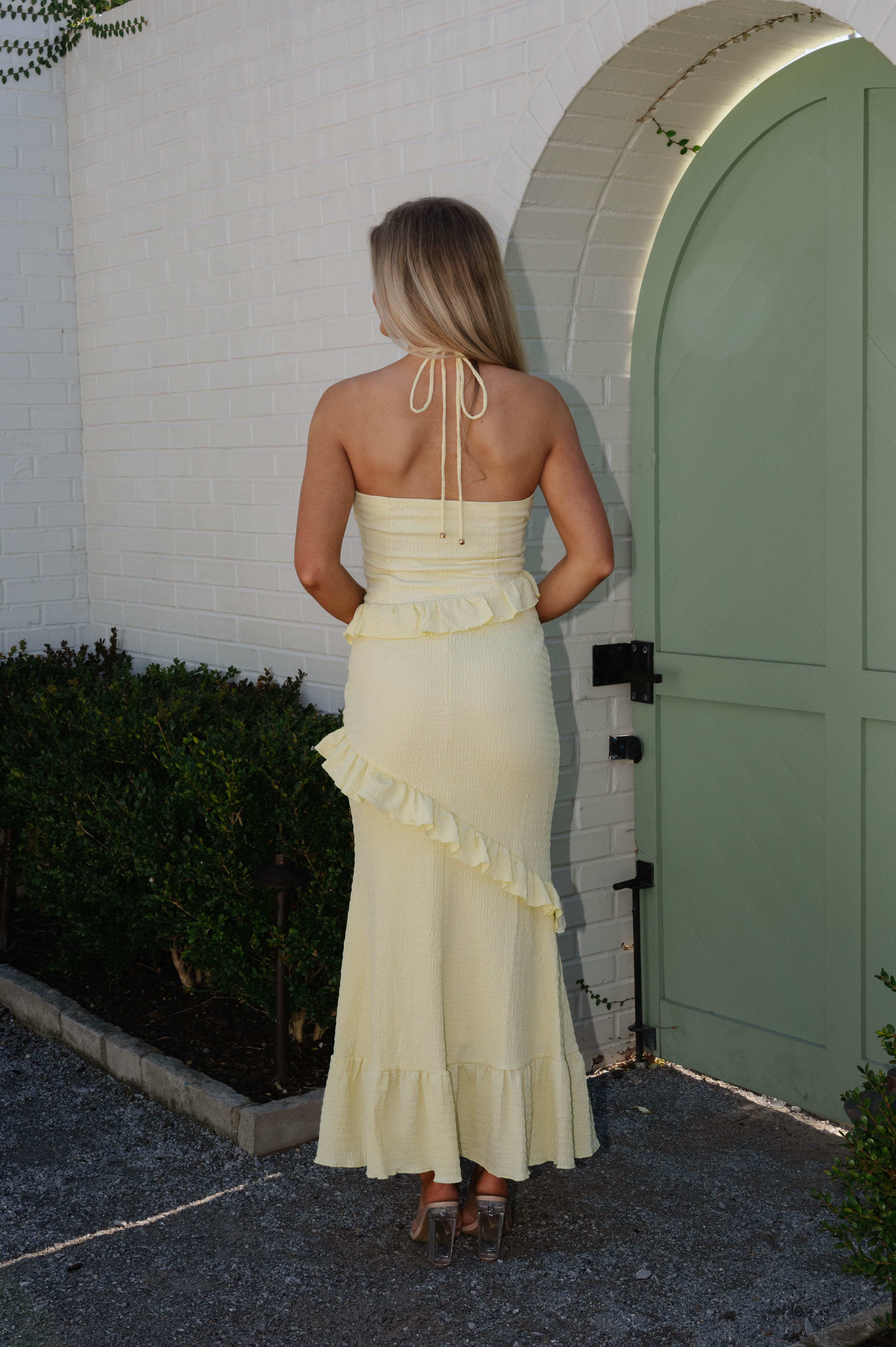 Monroe Maxi Dress-Lemon