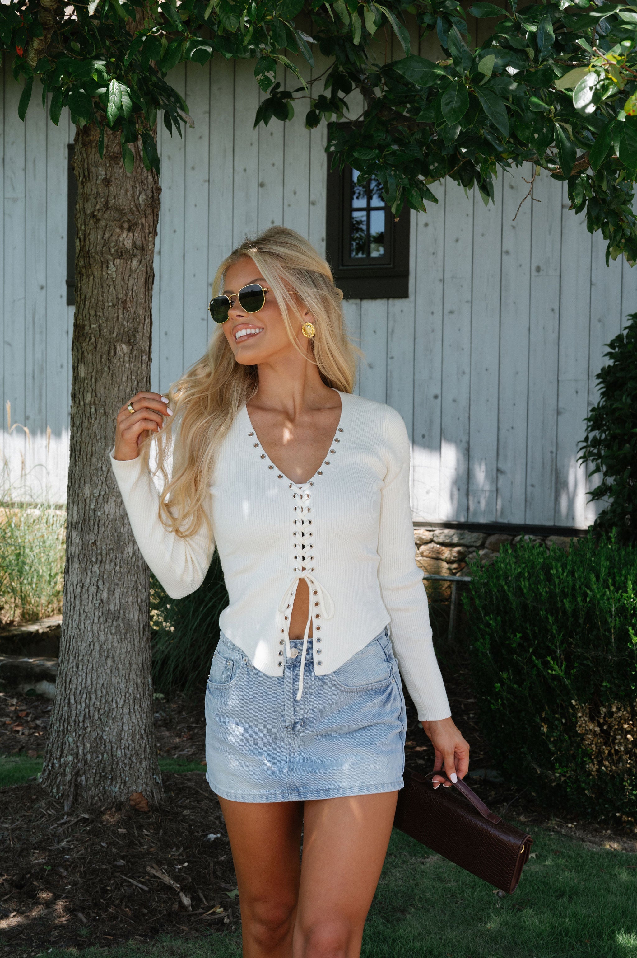 Blaire Knit Sweater-Cream