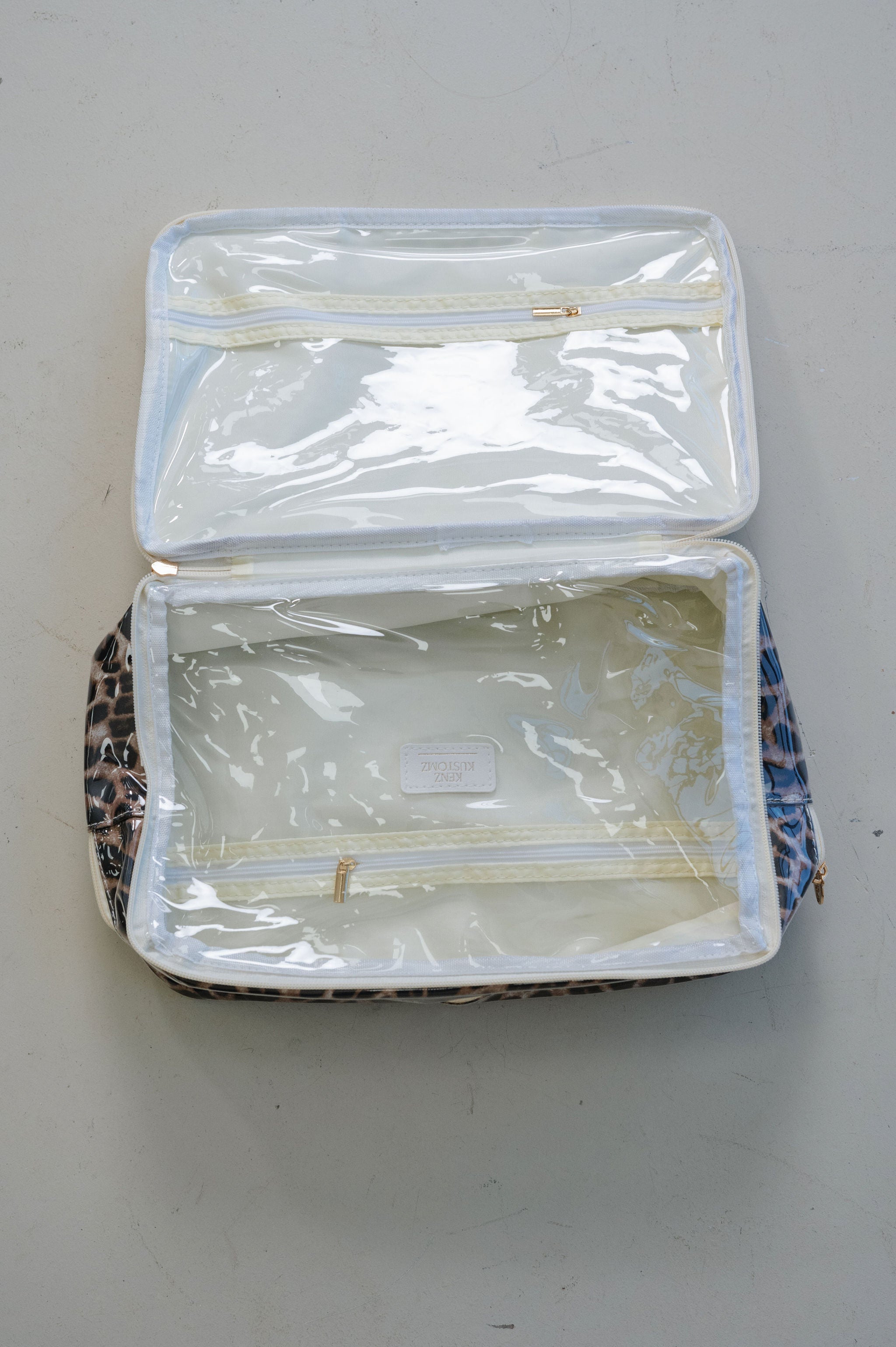 Clear Coat Toiletry Case-Leopard