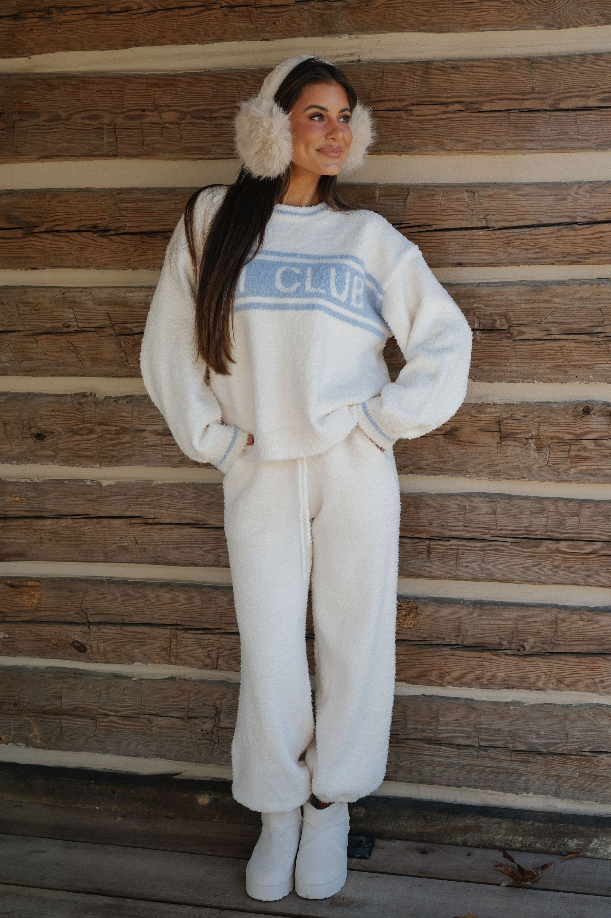 Knit Jogger Pants-Cream