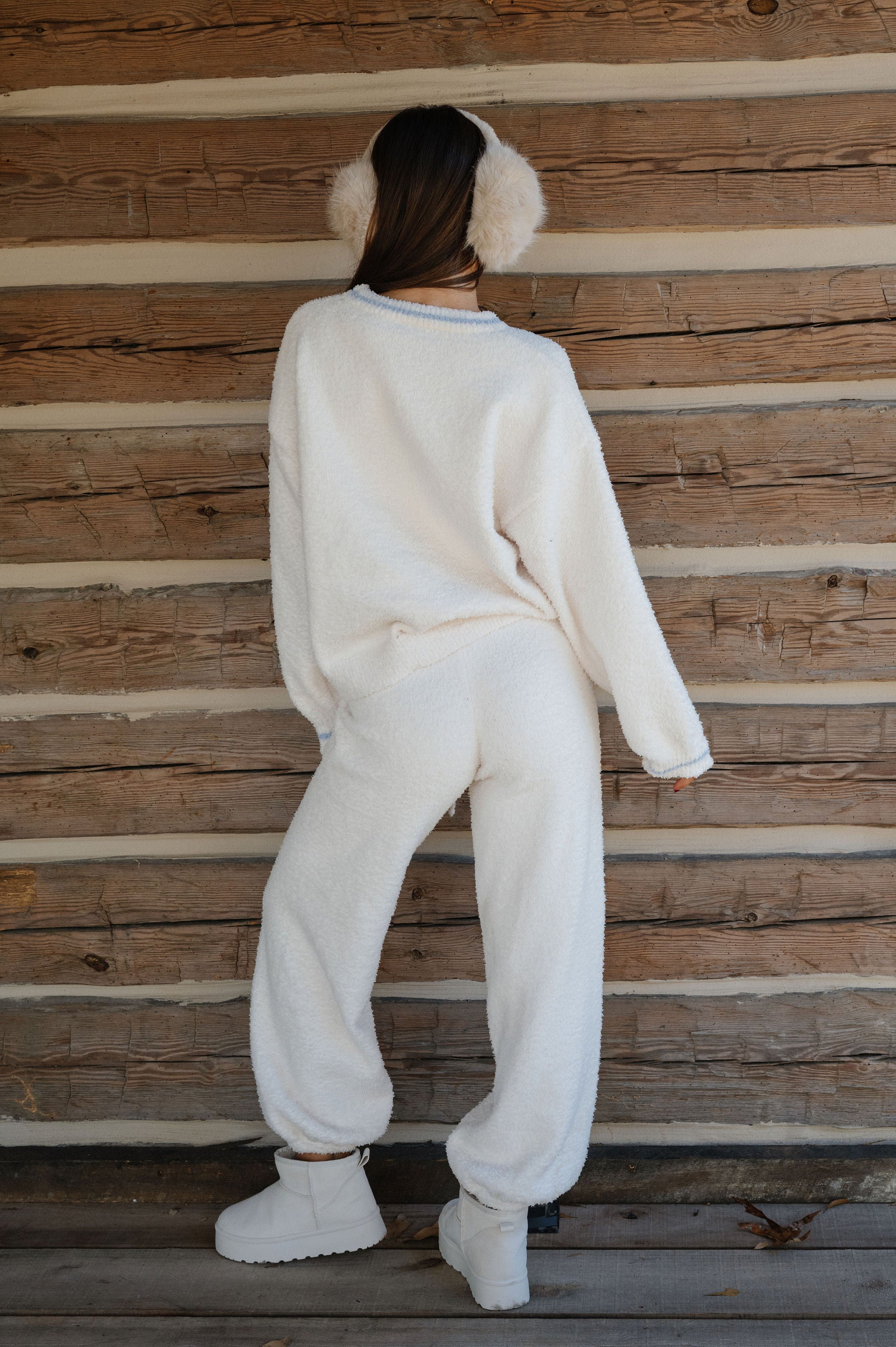 Knit Jogger Pants-Cream
