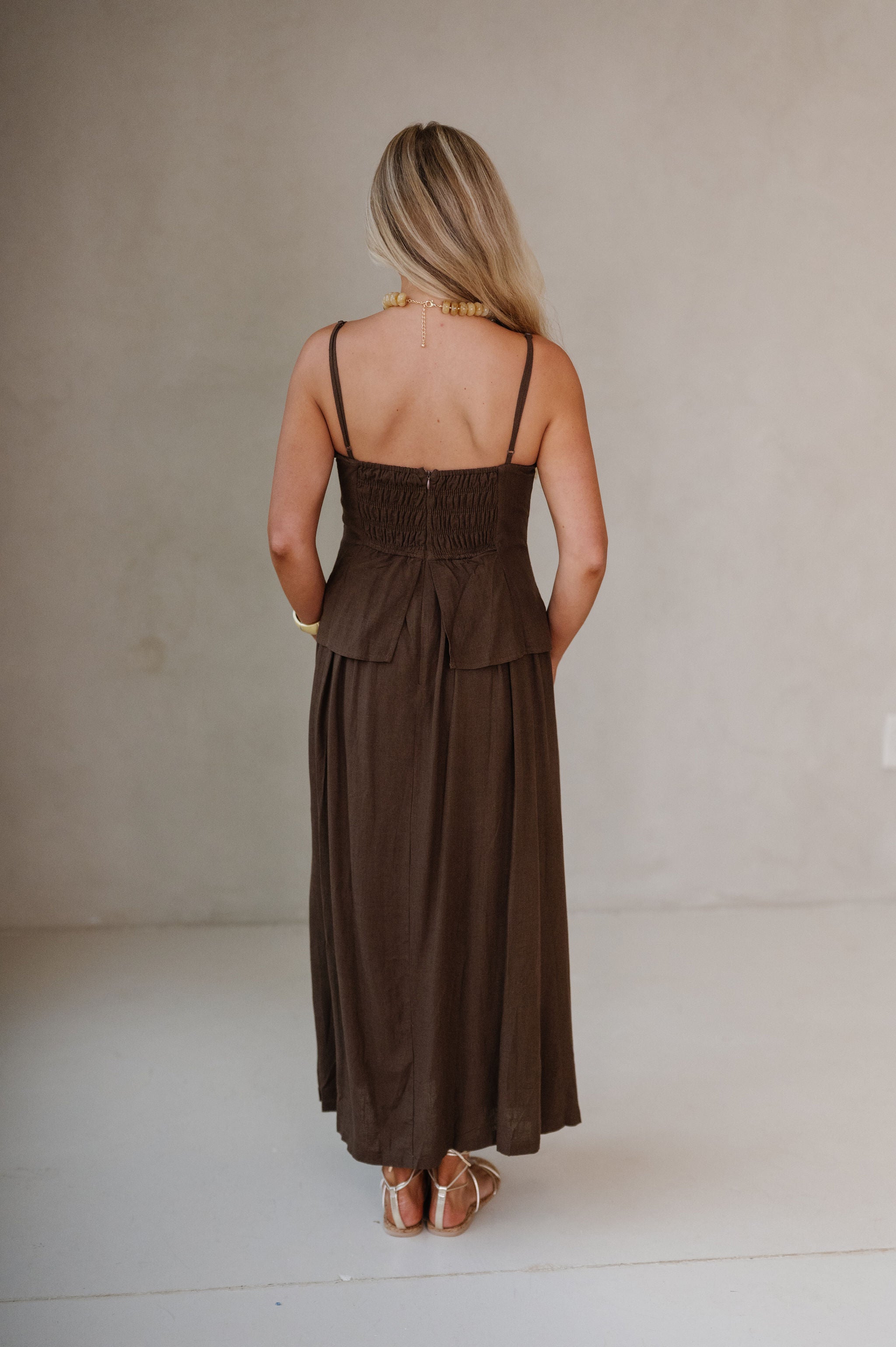 Darcy Tiered Bodice Maxi Dress-Americano
