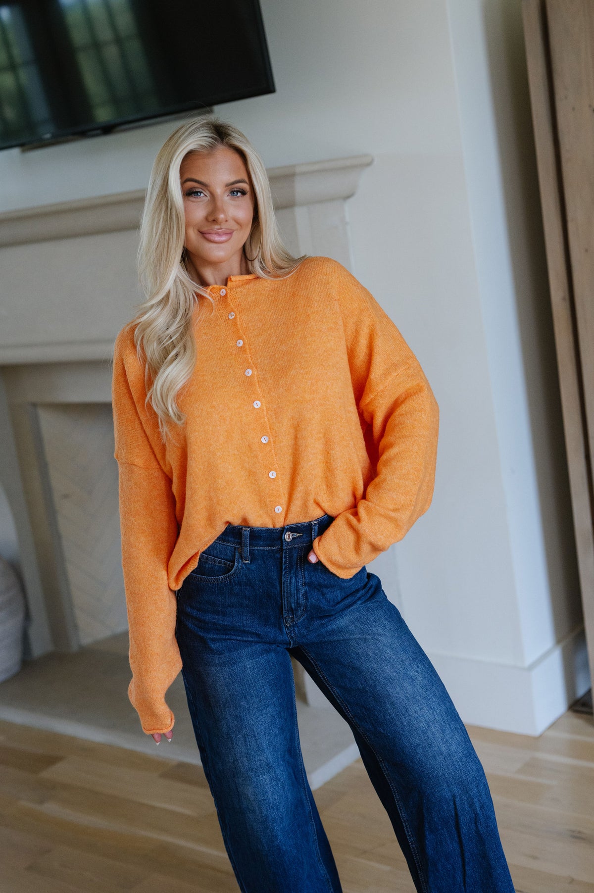 Victoria Cardigan-Orange