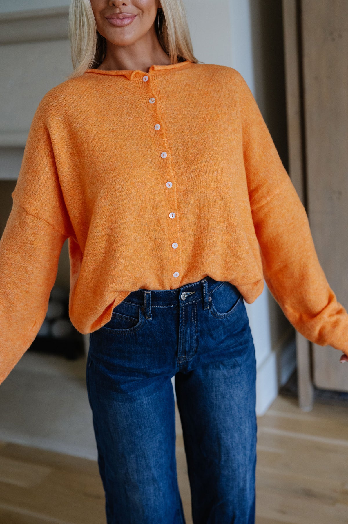 Victoria Cardigan-Orange