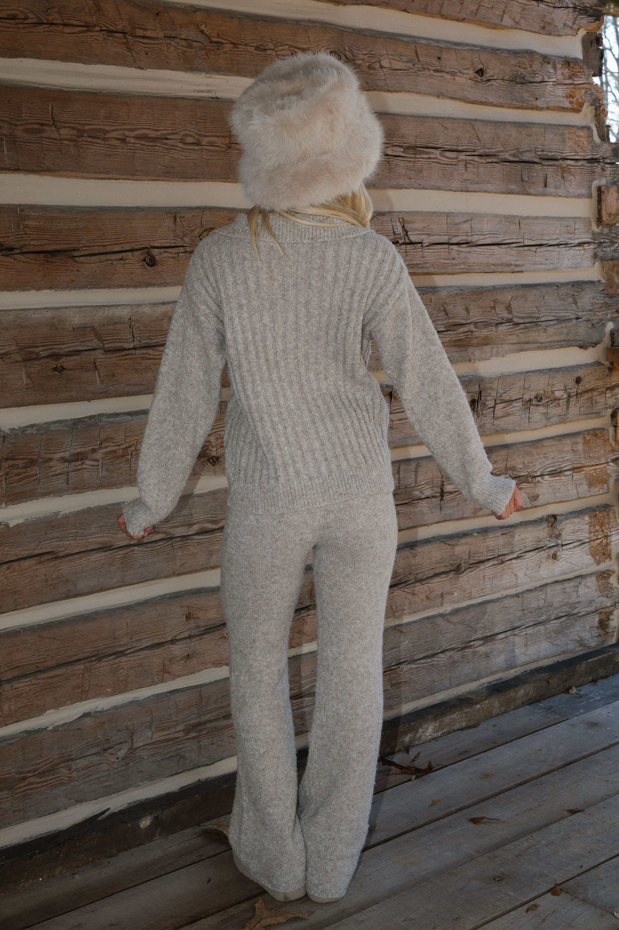Camille Knit Pants Set-Wheat