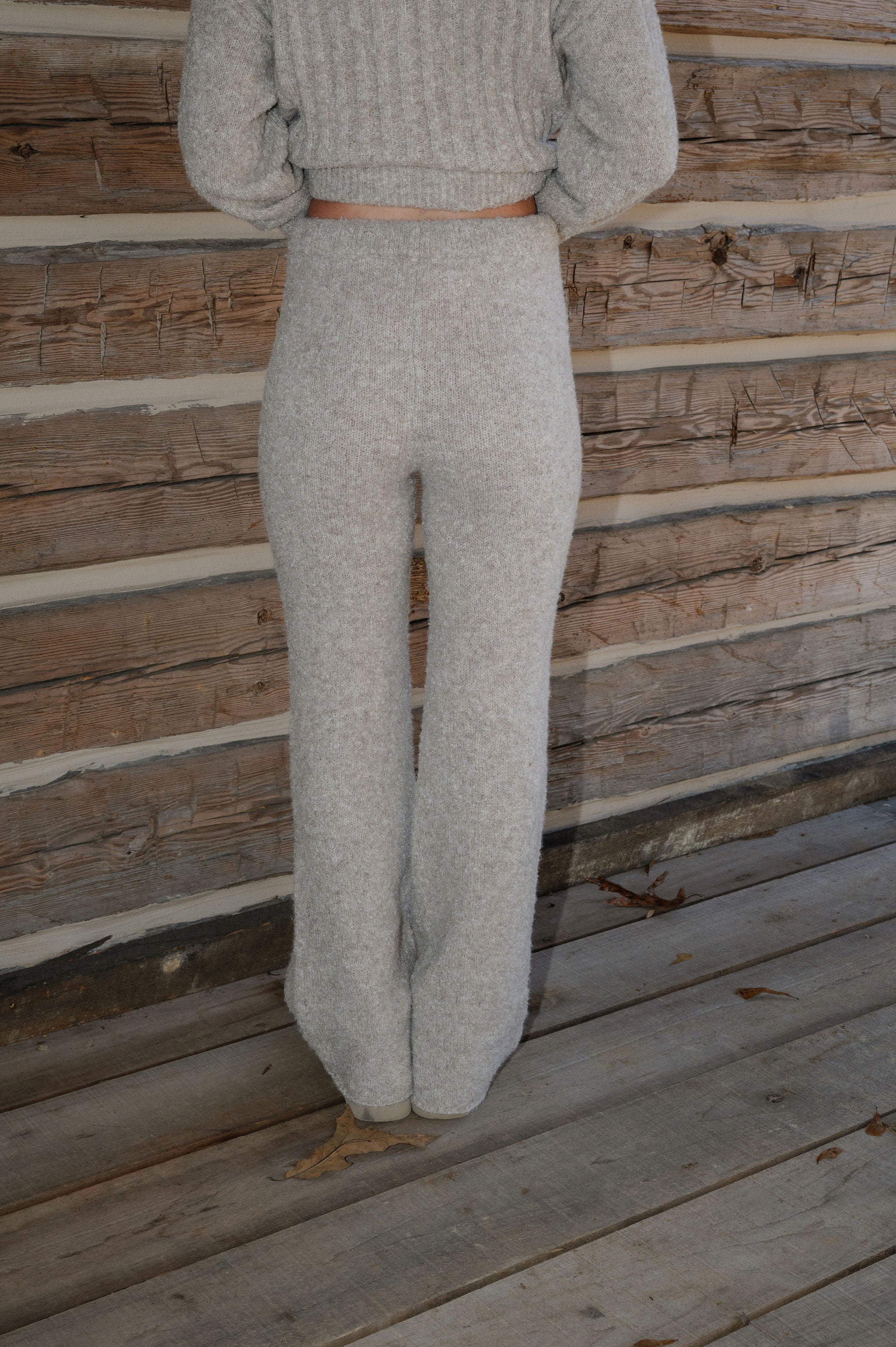 Camille Knit Pants Set-Wheat