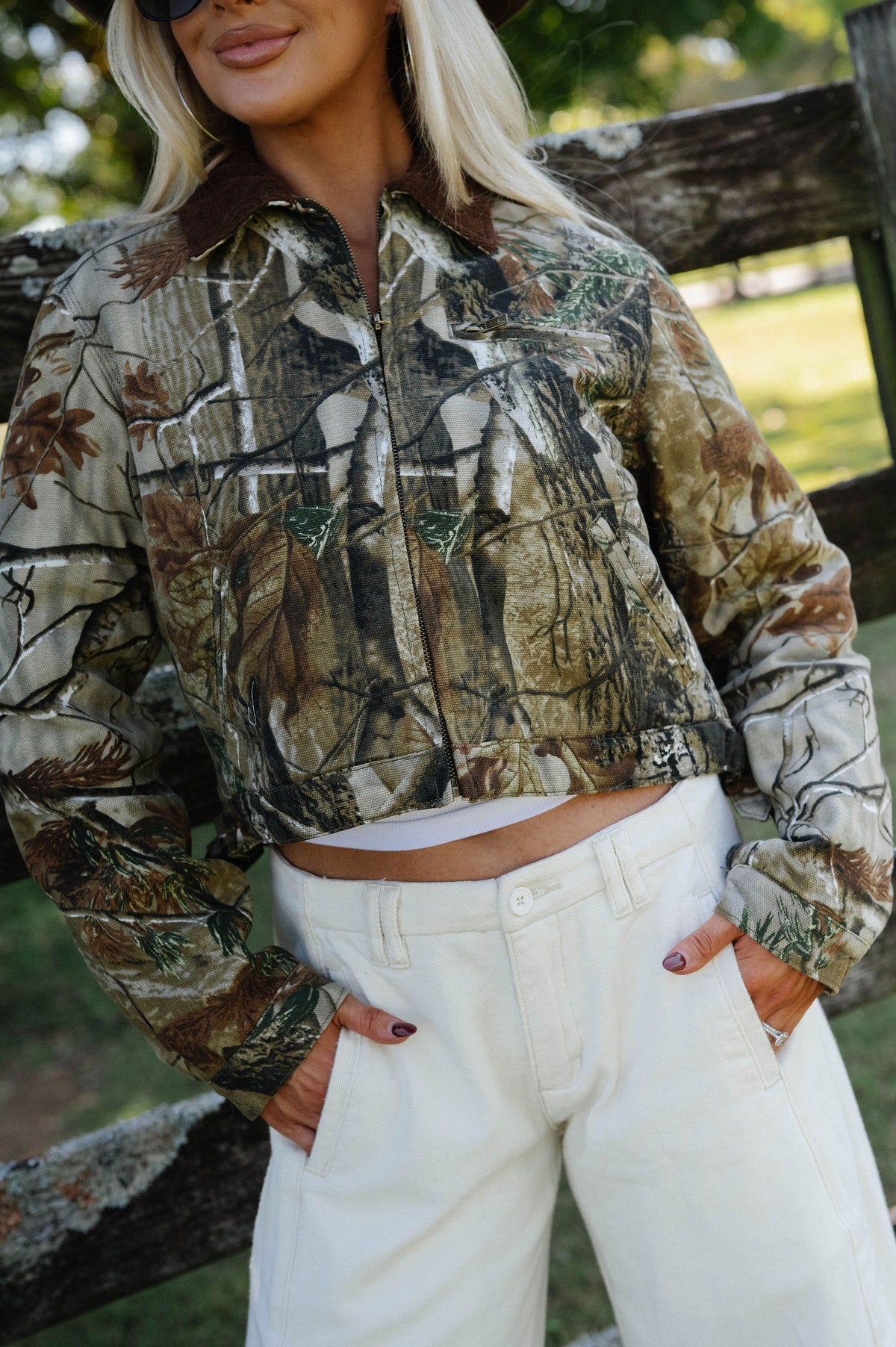 Oaklyn Cropped Camo Jacket