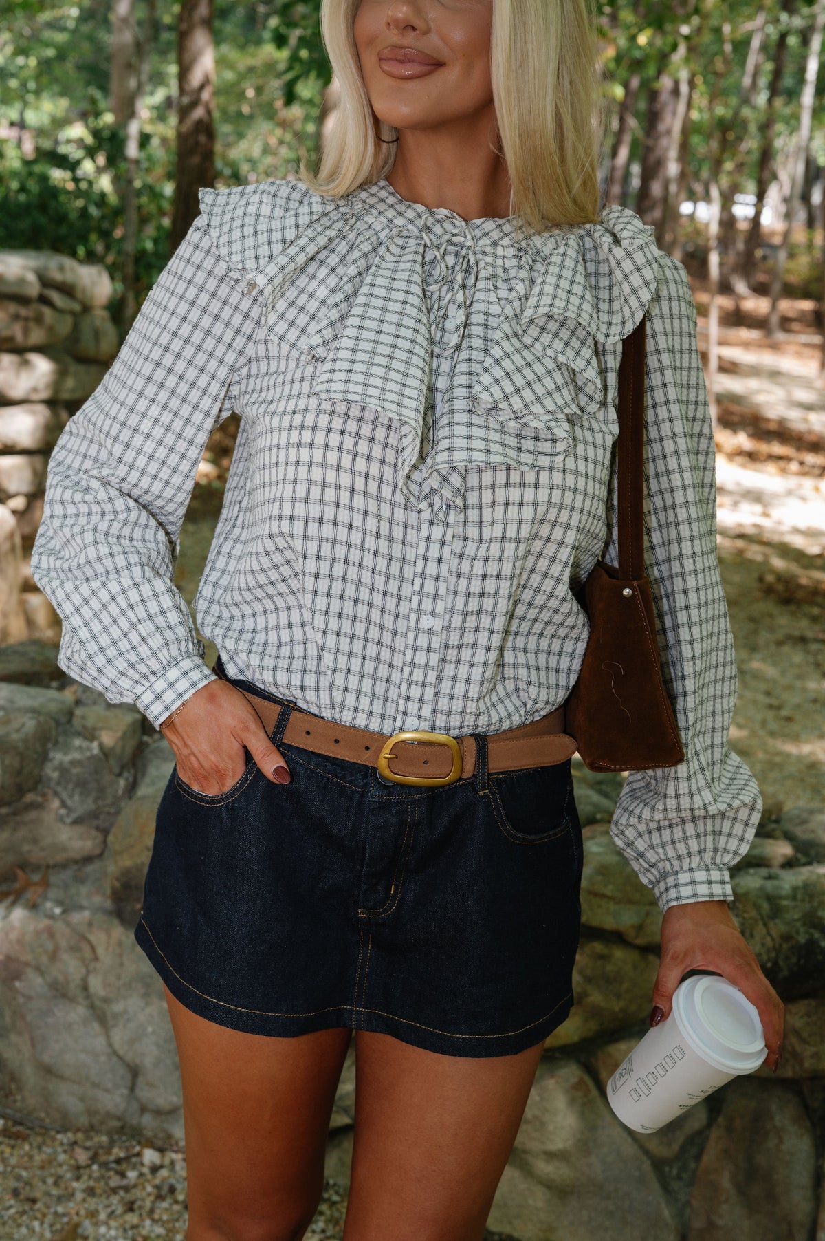 Emerly Denim Mini Skort