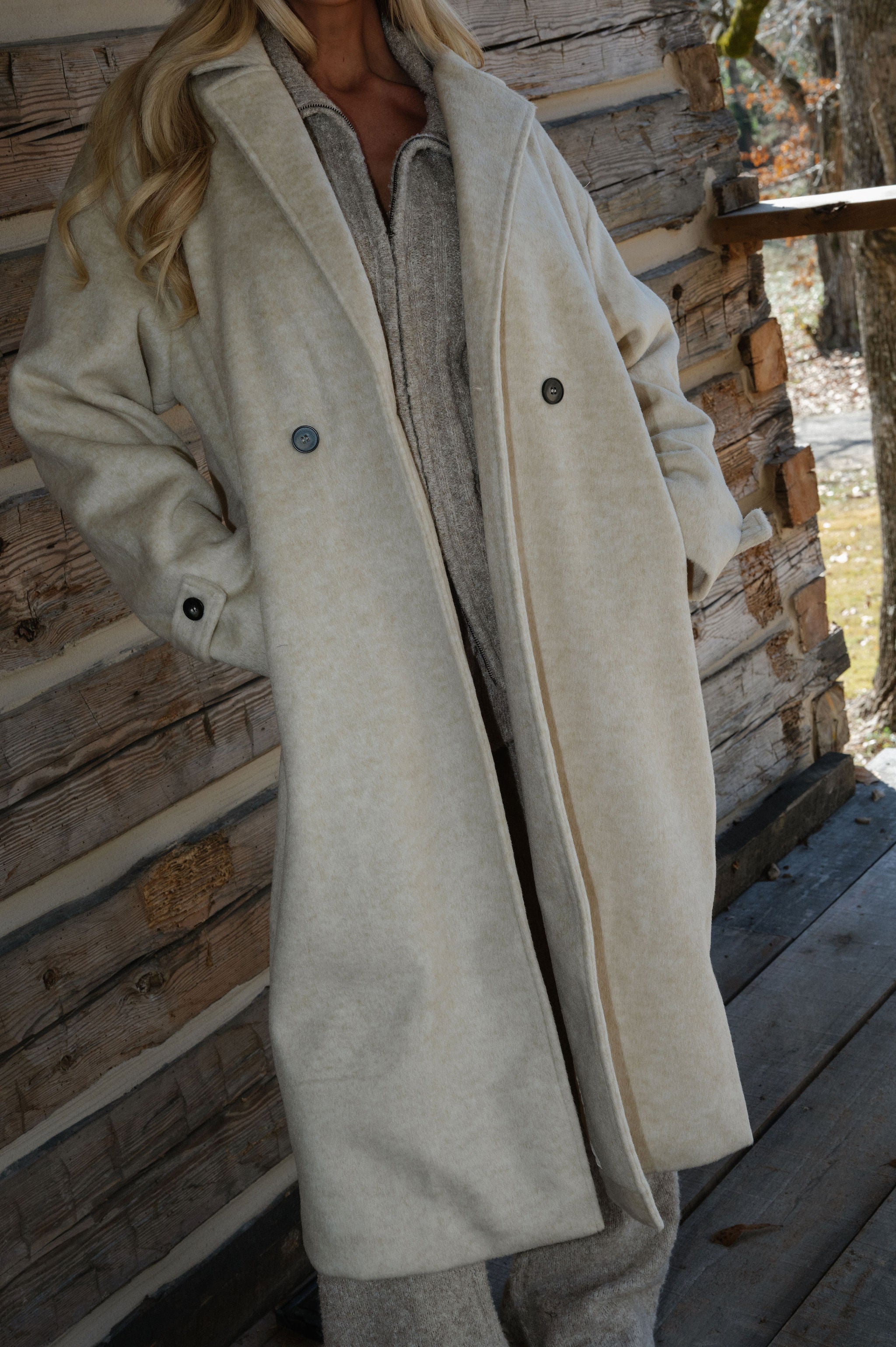 Andria Wool Coat-Cream