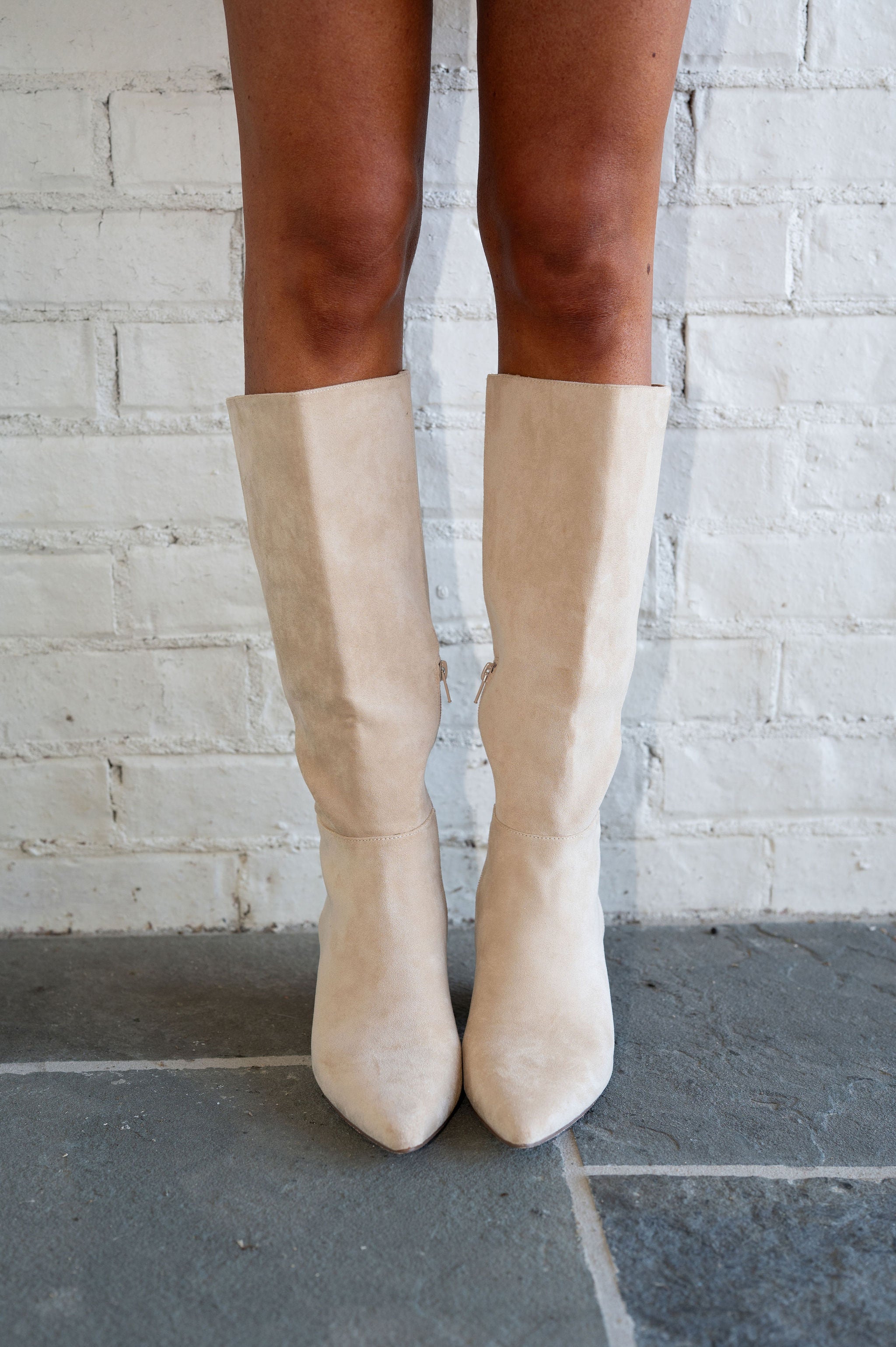 Fern Suede Boots-Natural