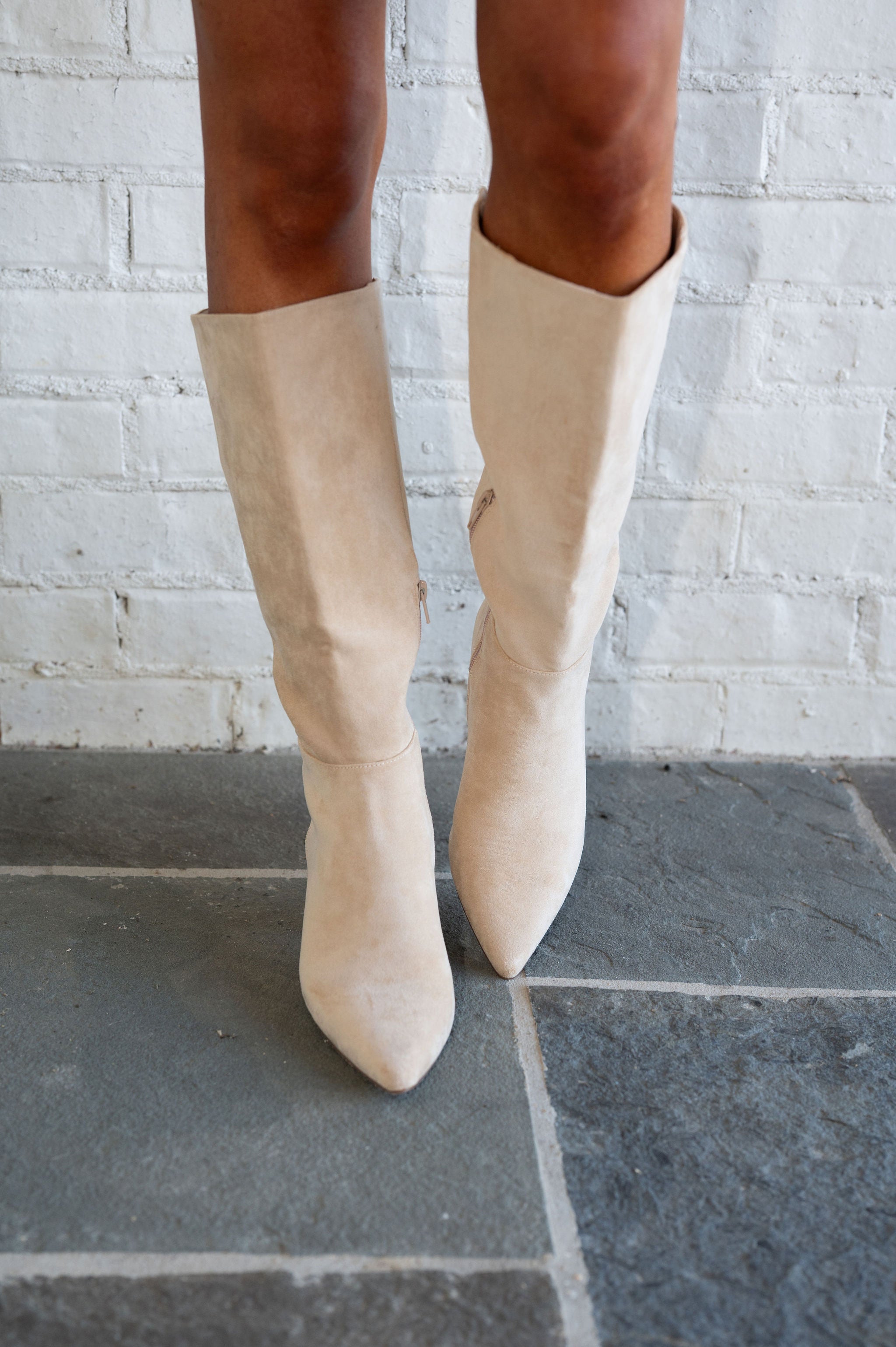 Fern Suede Boots-Natural