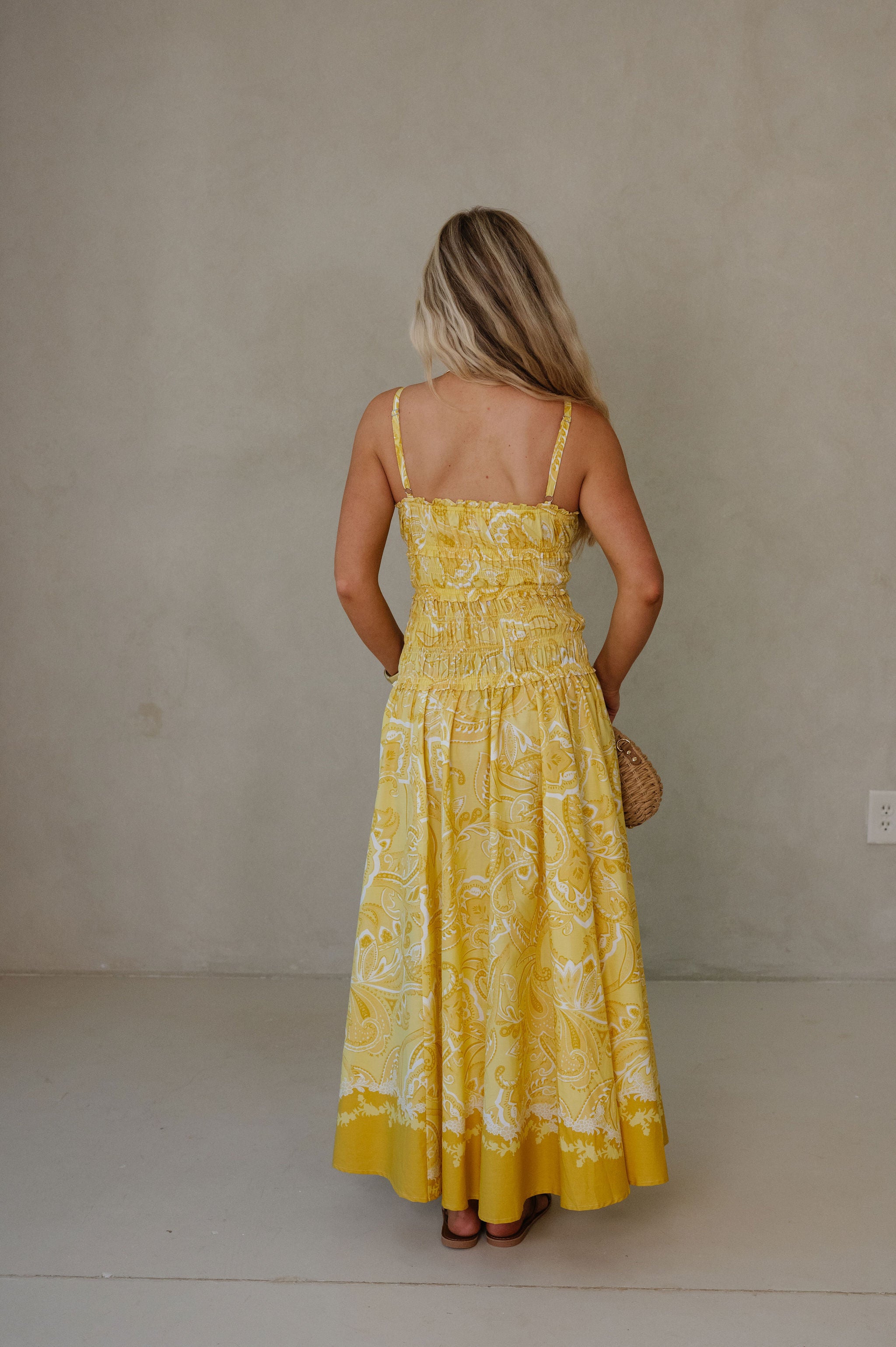 Kenzie Maxi Dress-Yellow Mustard