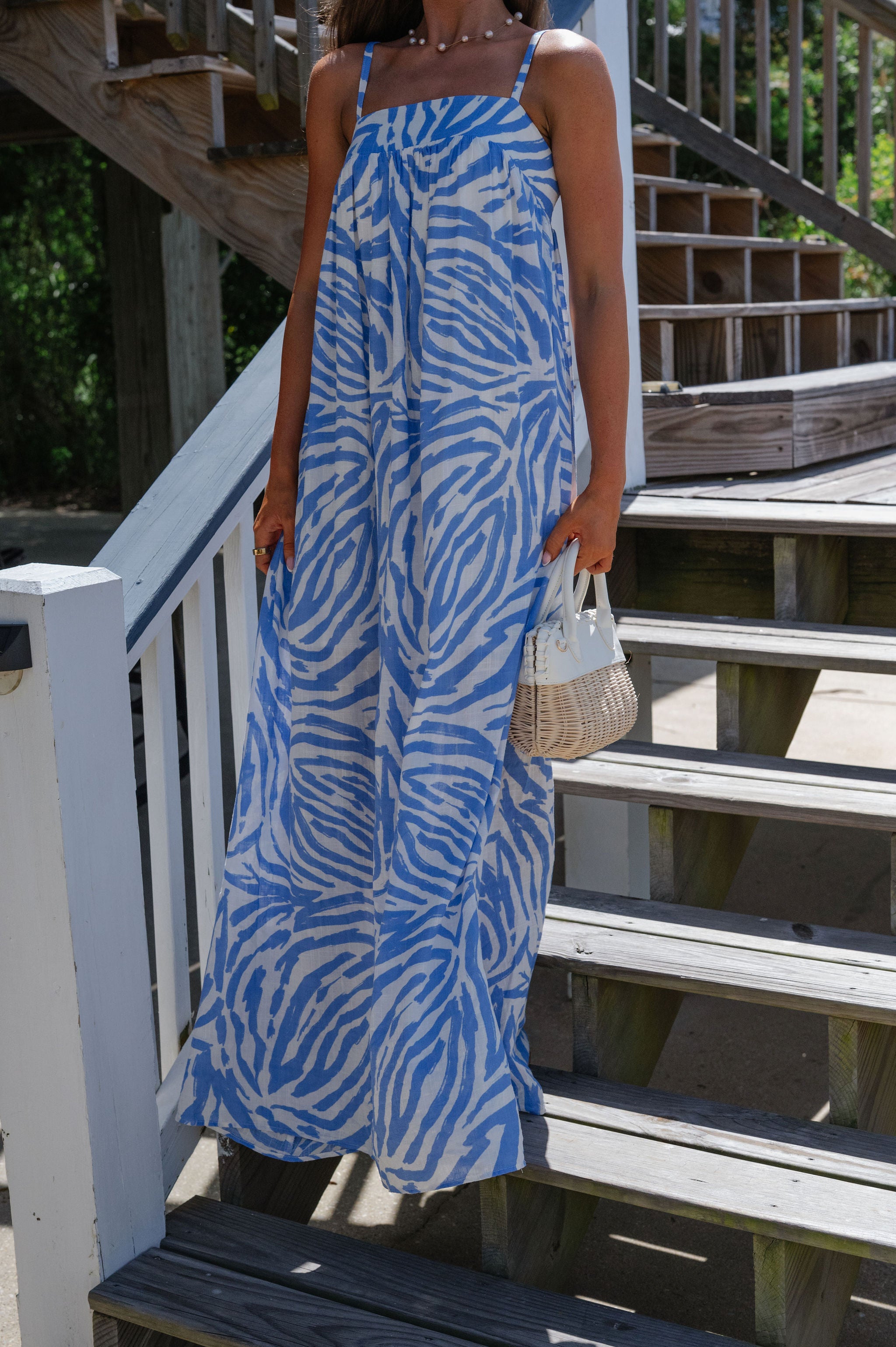 Parker Flowy Maxi Dress-Blue