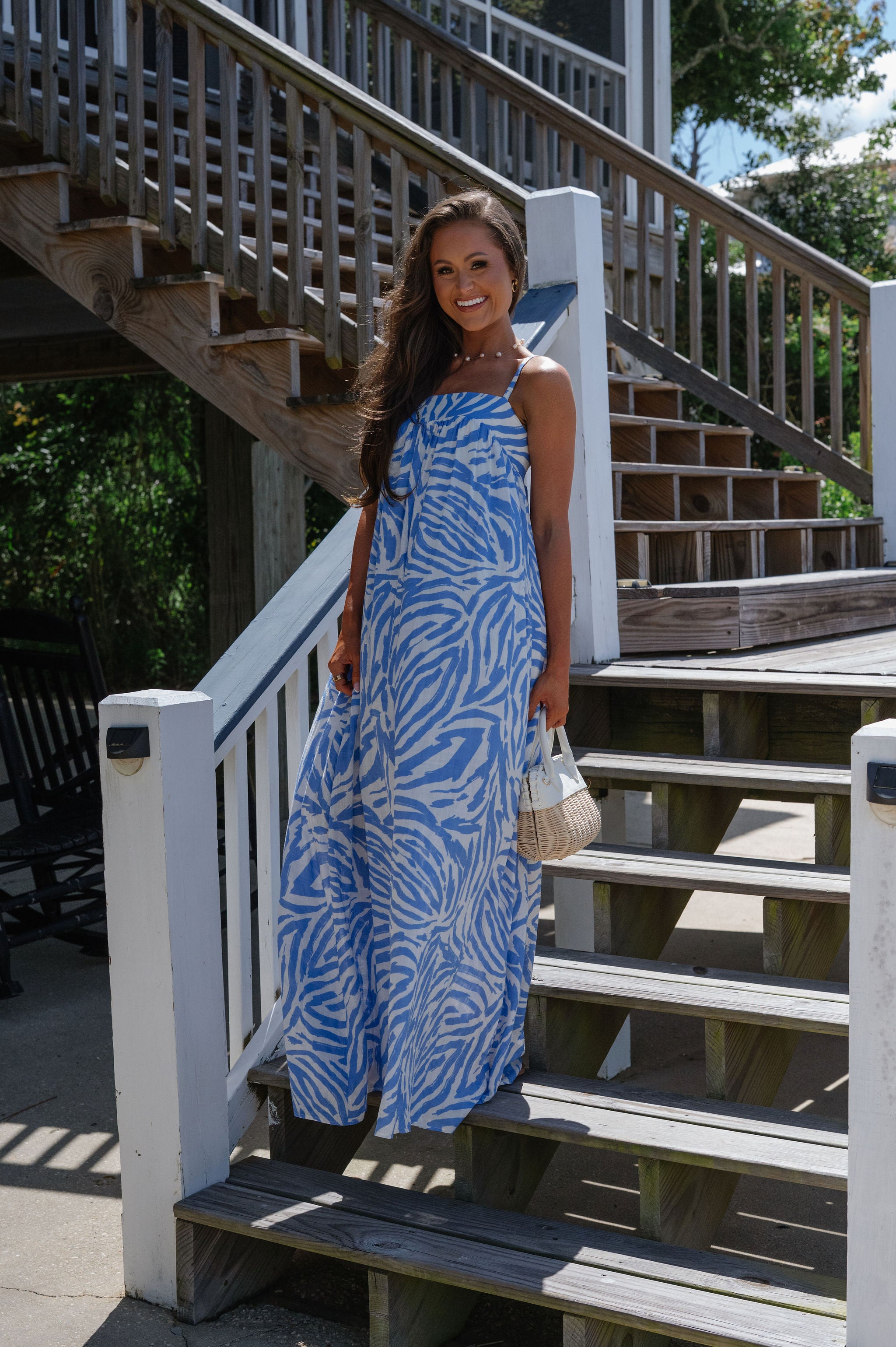Parker Flowy Maxi Dress-Blue