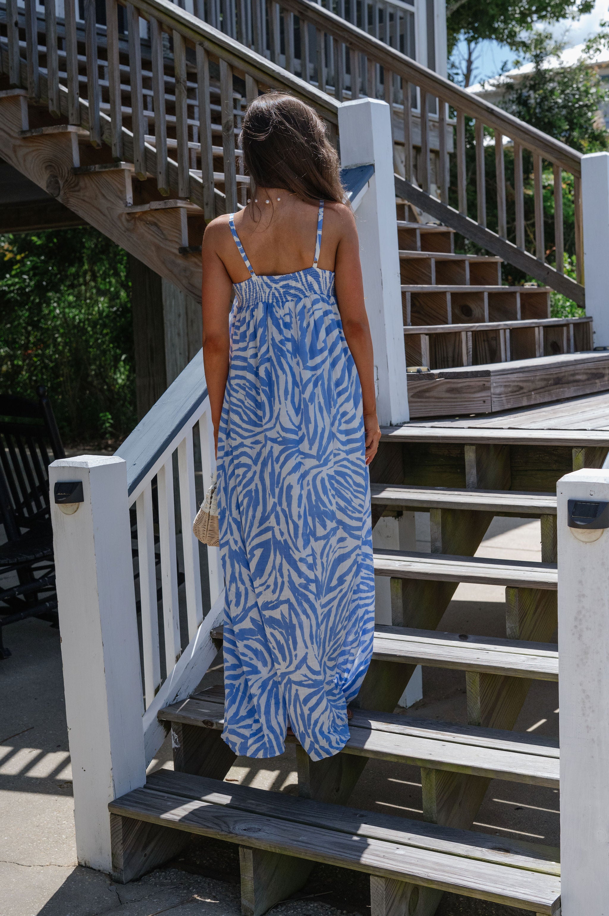 Parker Flowy Maxi Dress-Blue