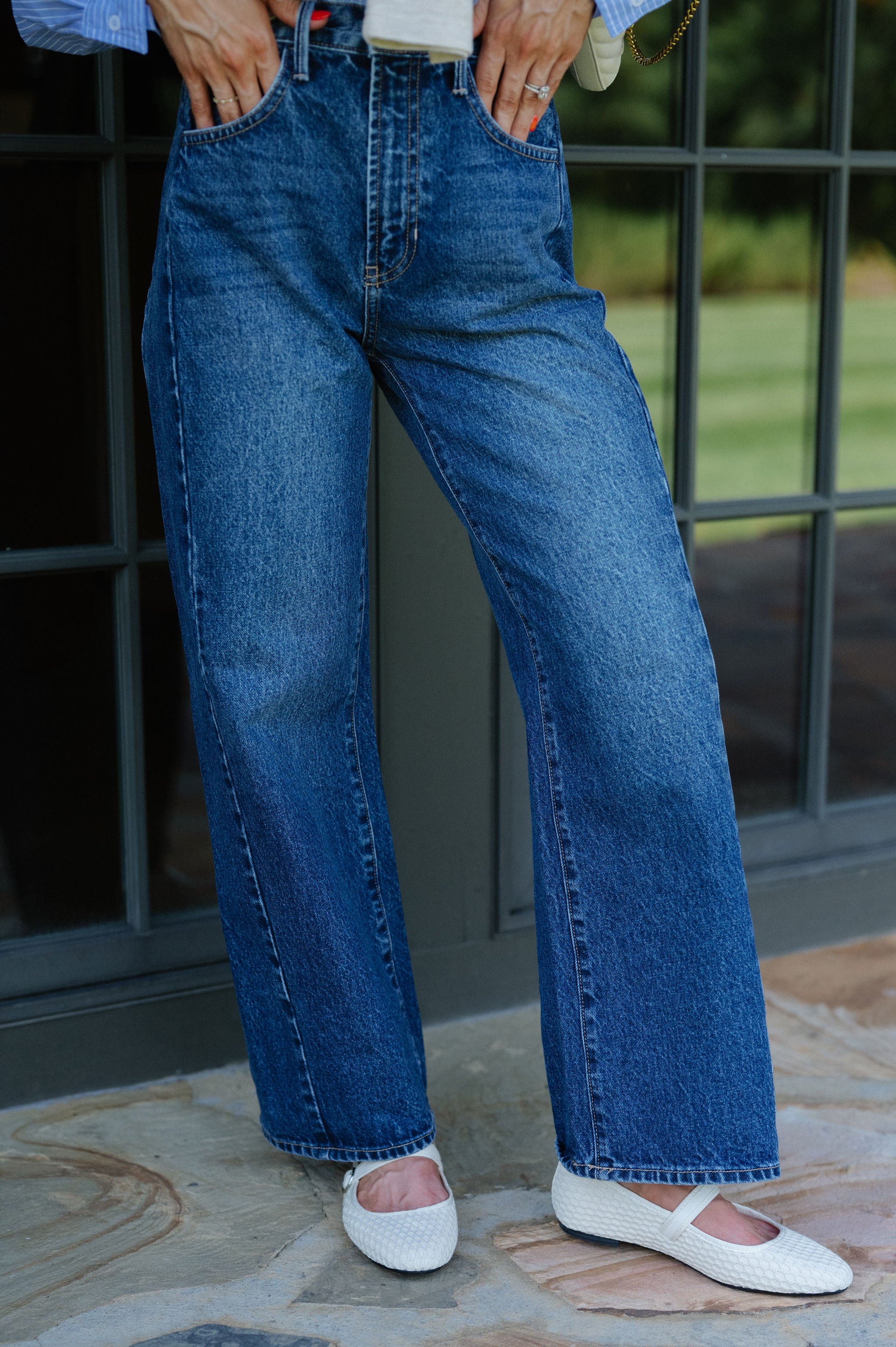 Haven Barrel Jeans-Dark Denim