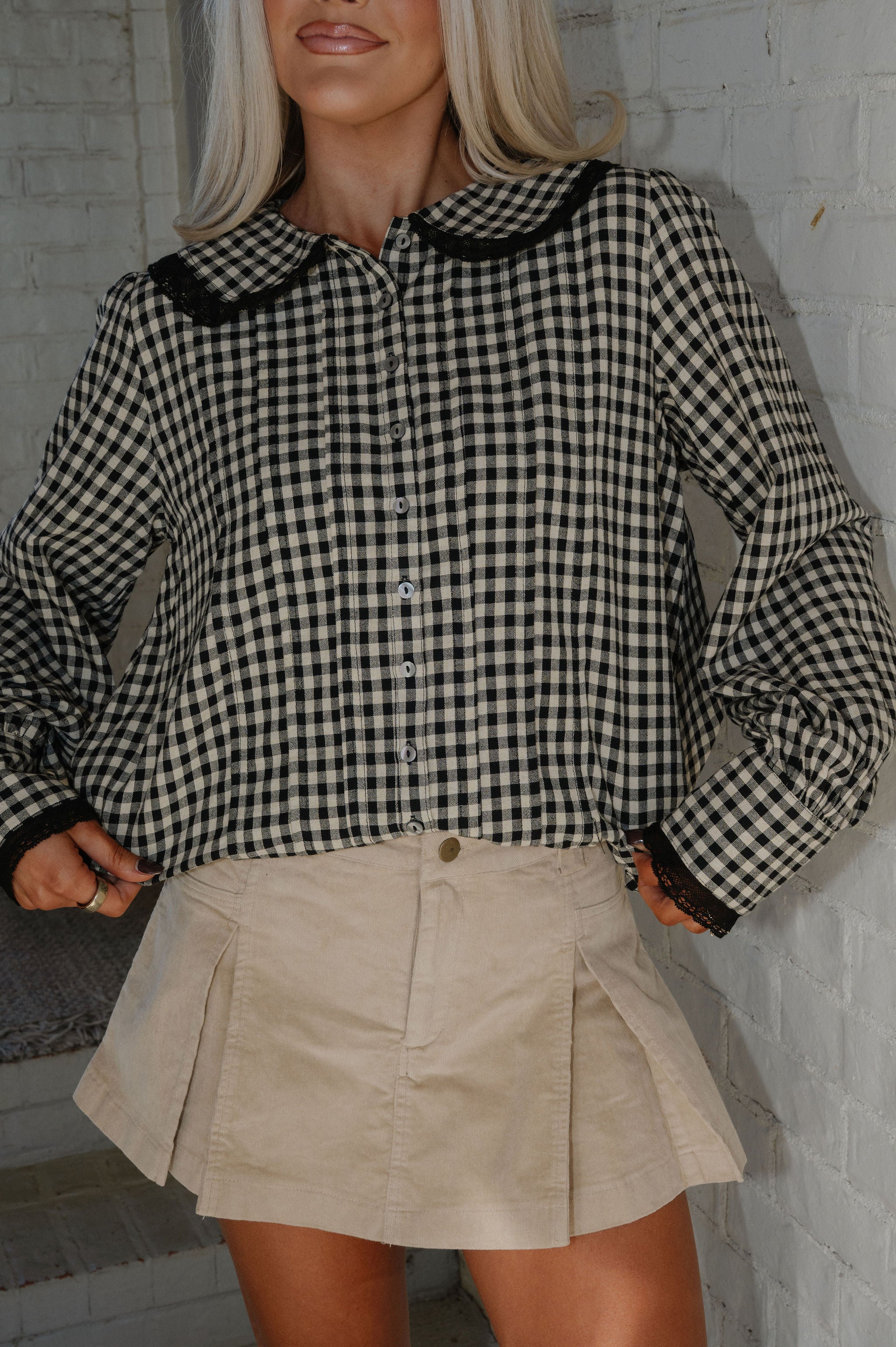 Summer Corduroy Mini Skort-Sand