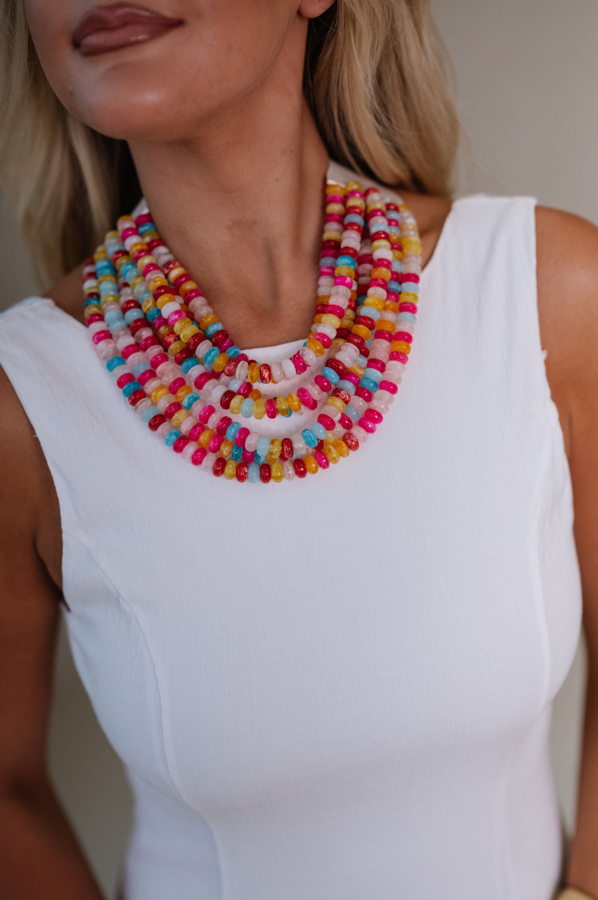 Solstice Layered Beaded Magnetic Necklace