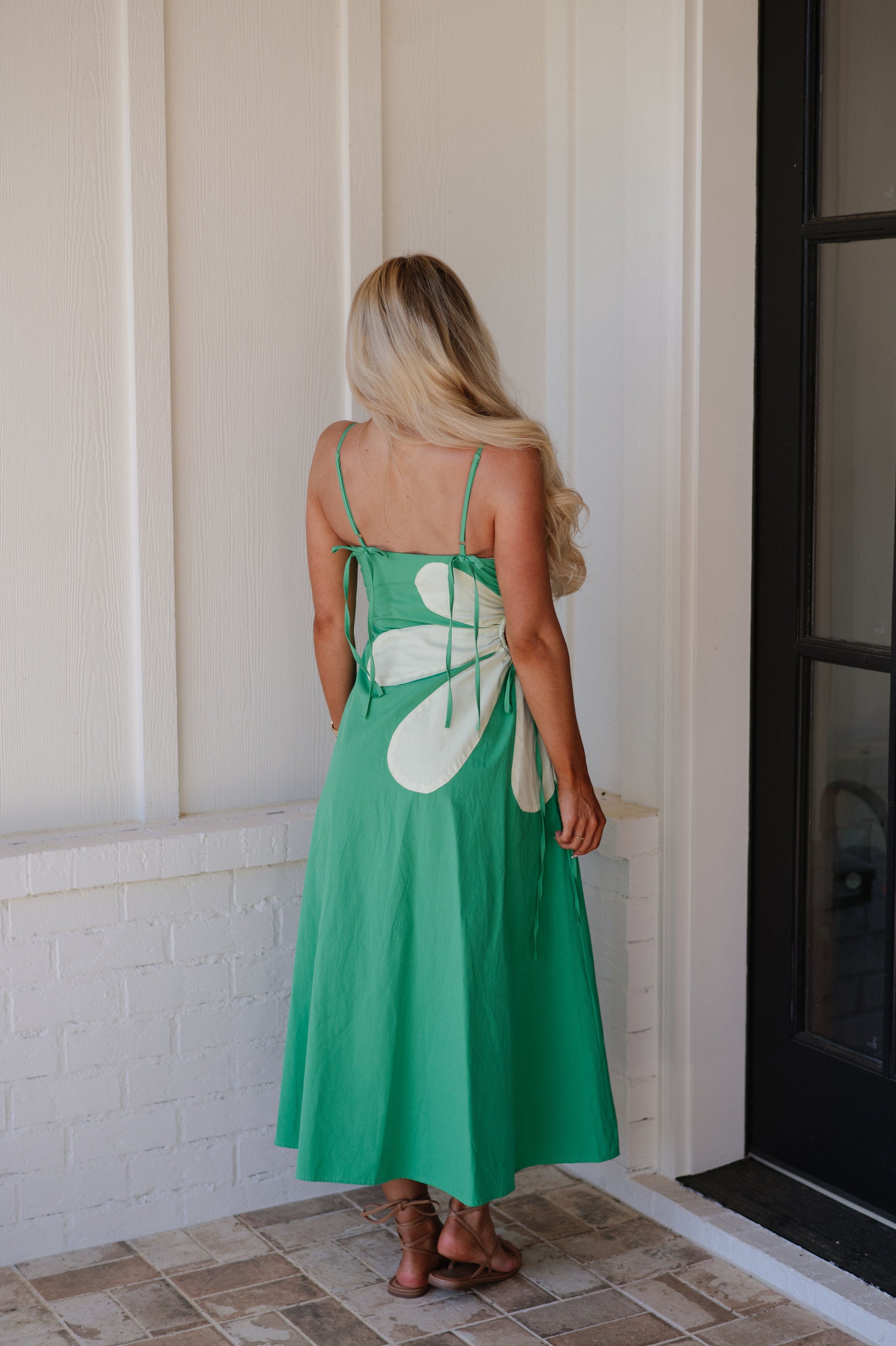Keagan Midi Dress-Multi-Green