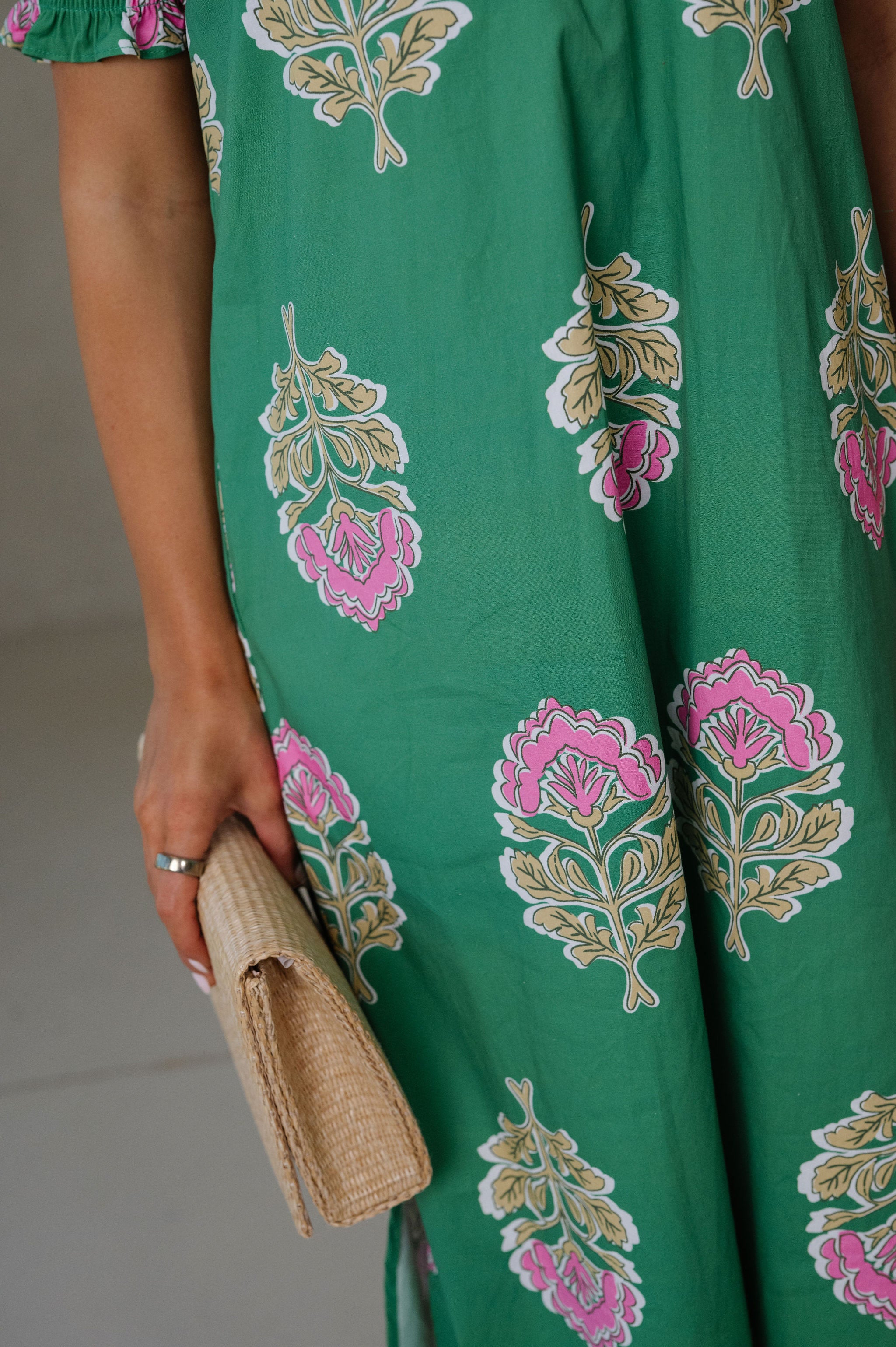 Eva Midi Dress-Green