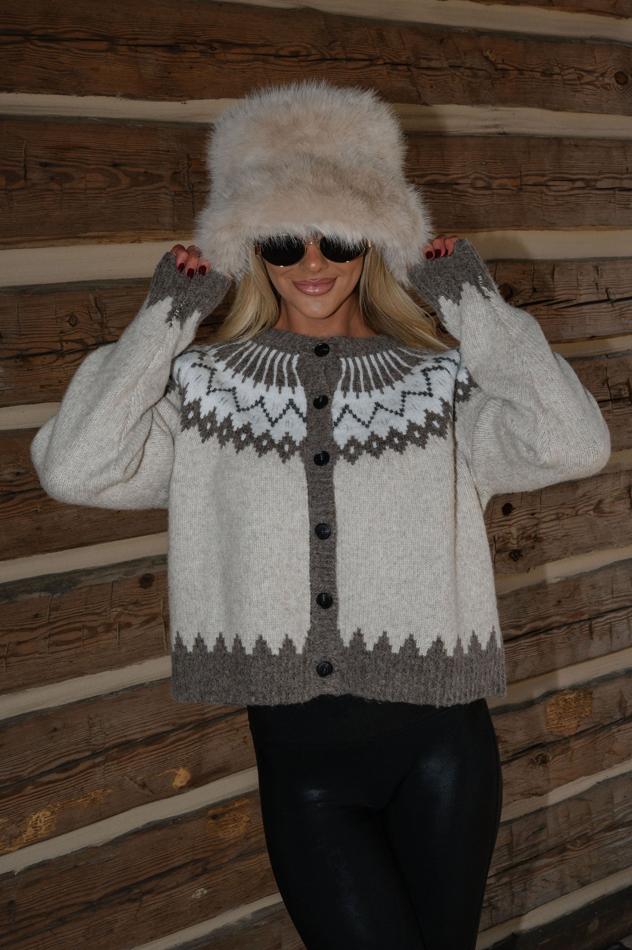 Rutherford Cardigan-Taupe Multi