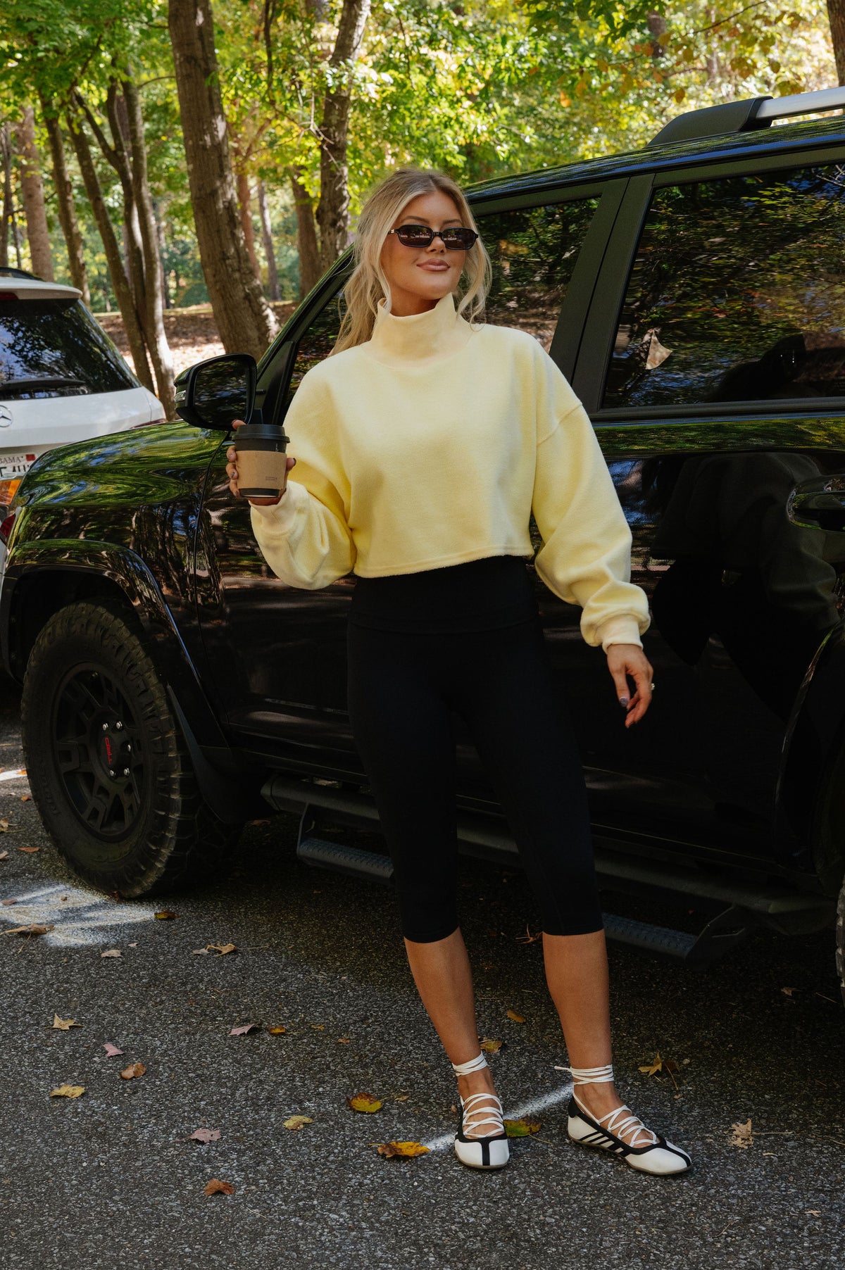 Dani Mock Neck Sweatshirt-Light Yellow