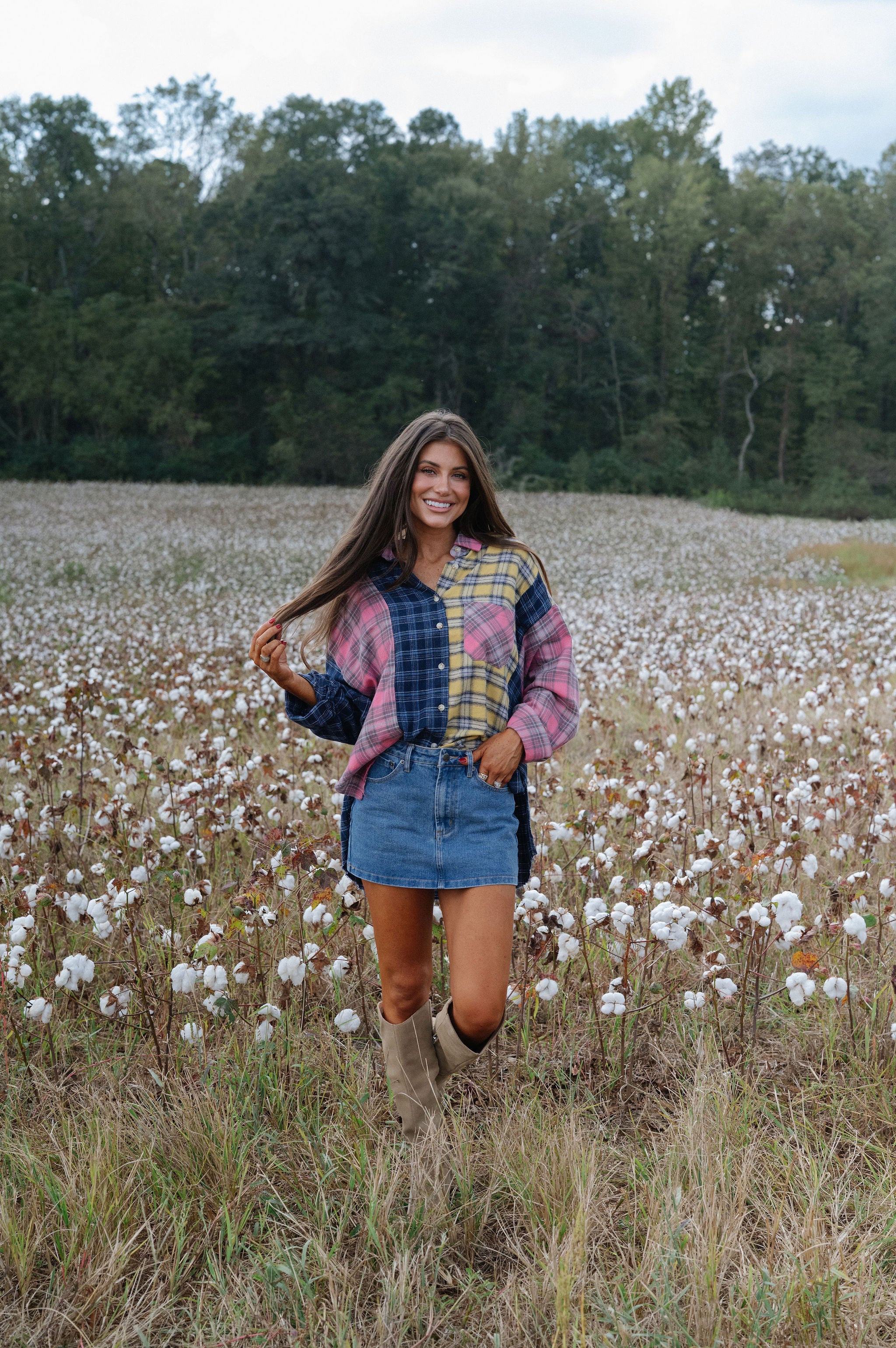 Plaid Flannel Shirt-Multi