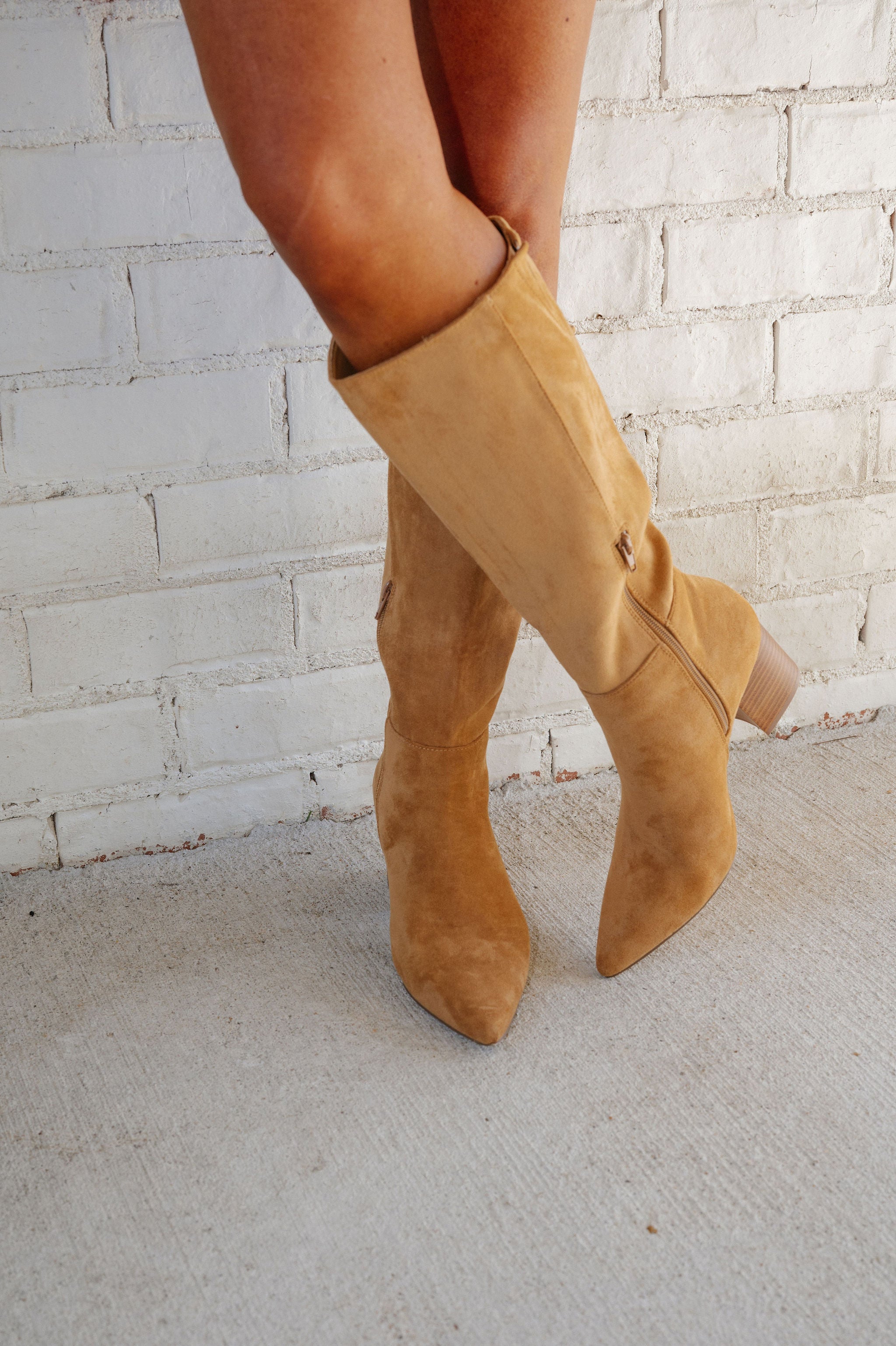 Fern Suede Boots-Tan