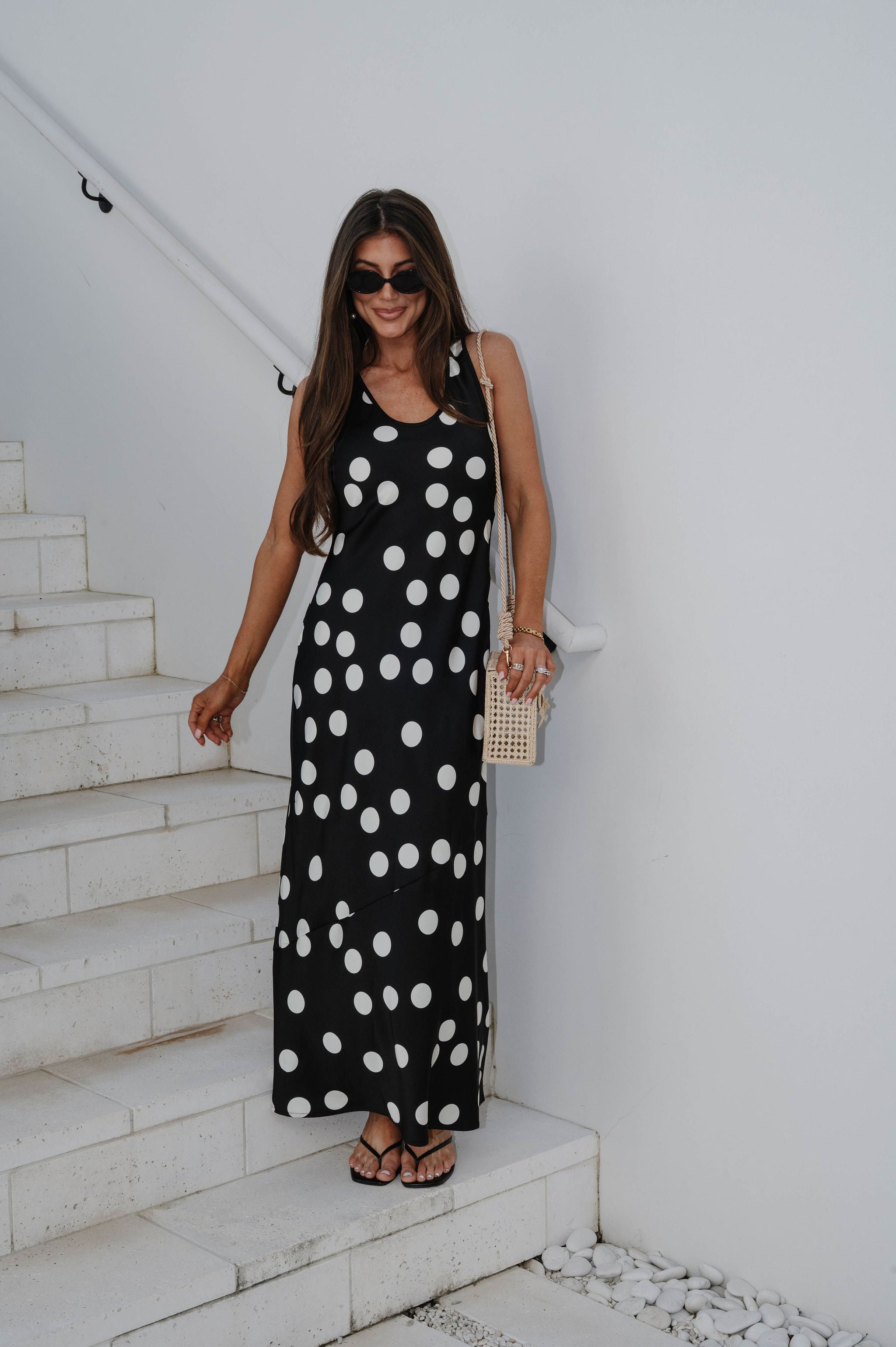 Satin Polka Dot Dress