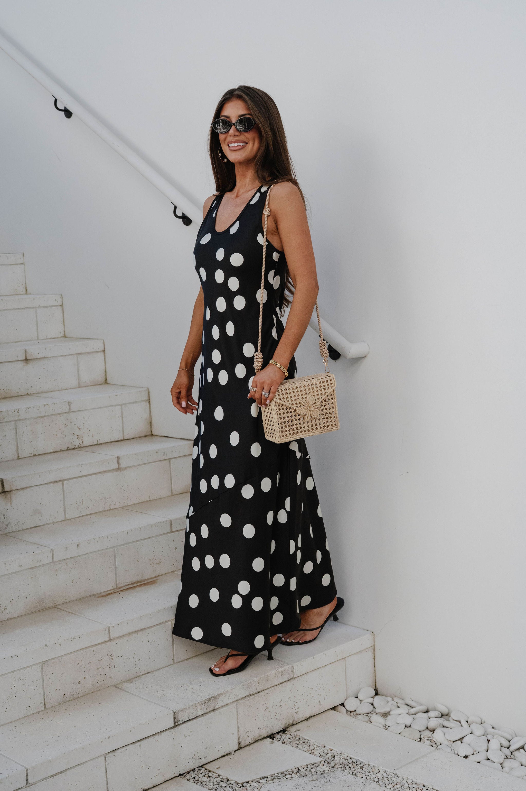 Satin Polka Dot Dress