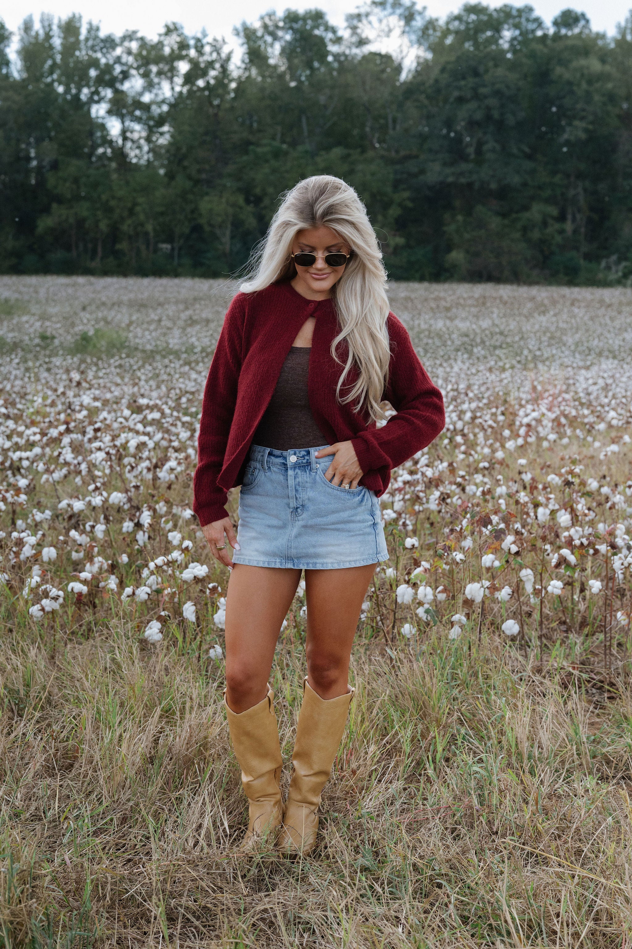 Toby Cardigan-Burgundy