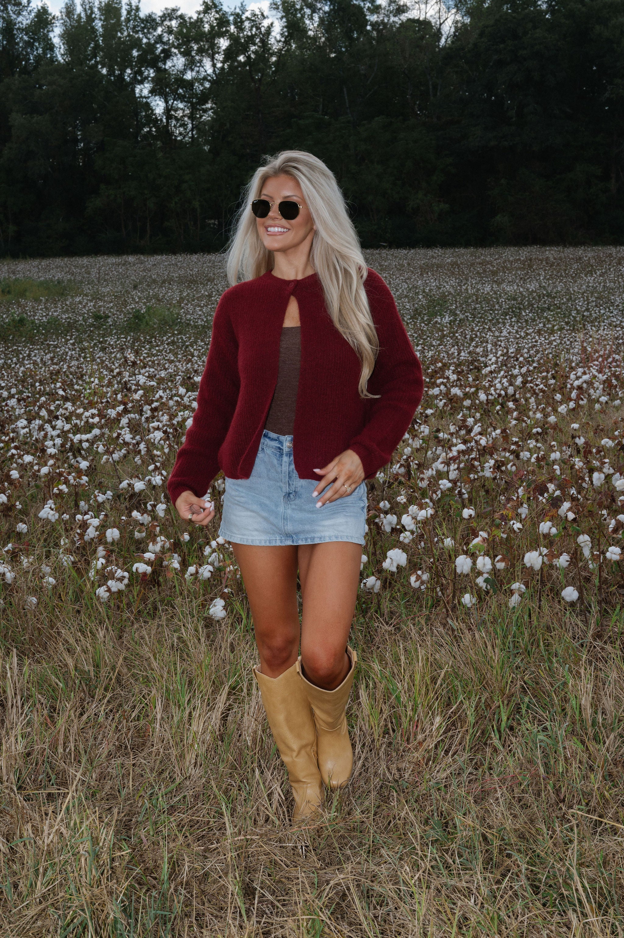 Toby Cardigan-Burgundy