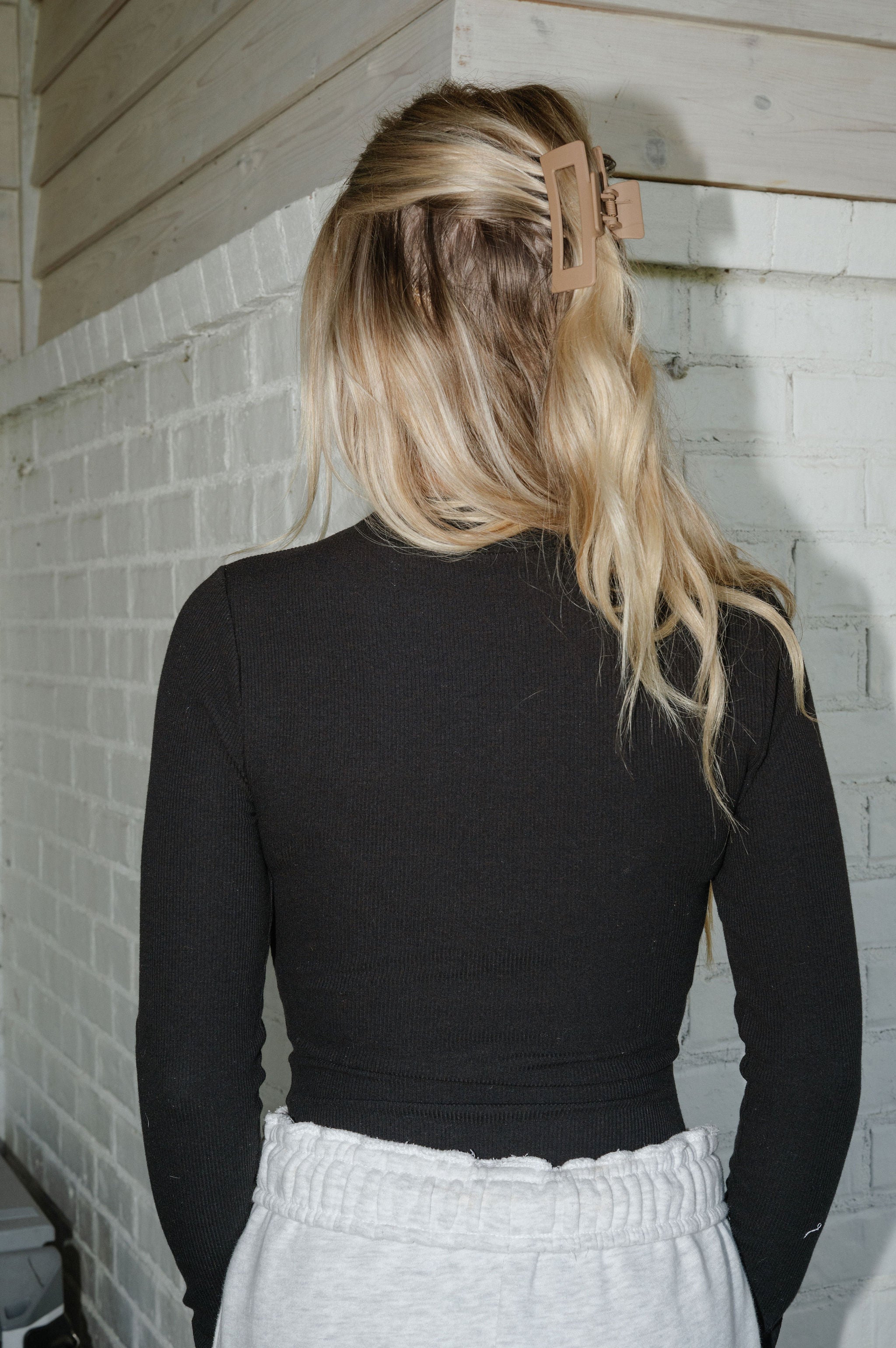Basic Front Zip Bodysuit-Black