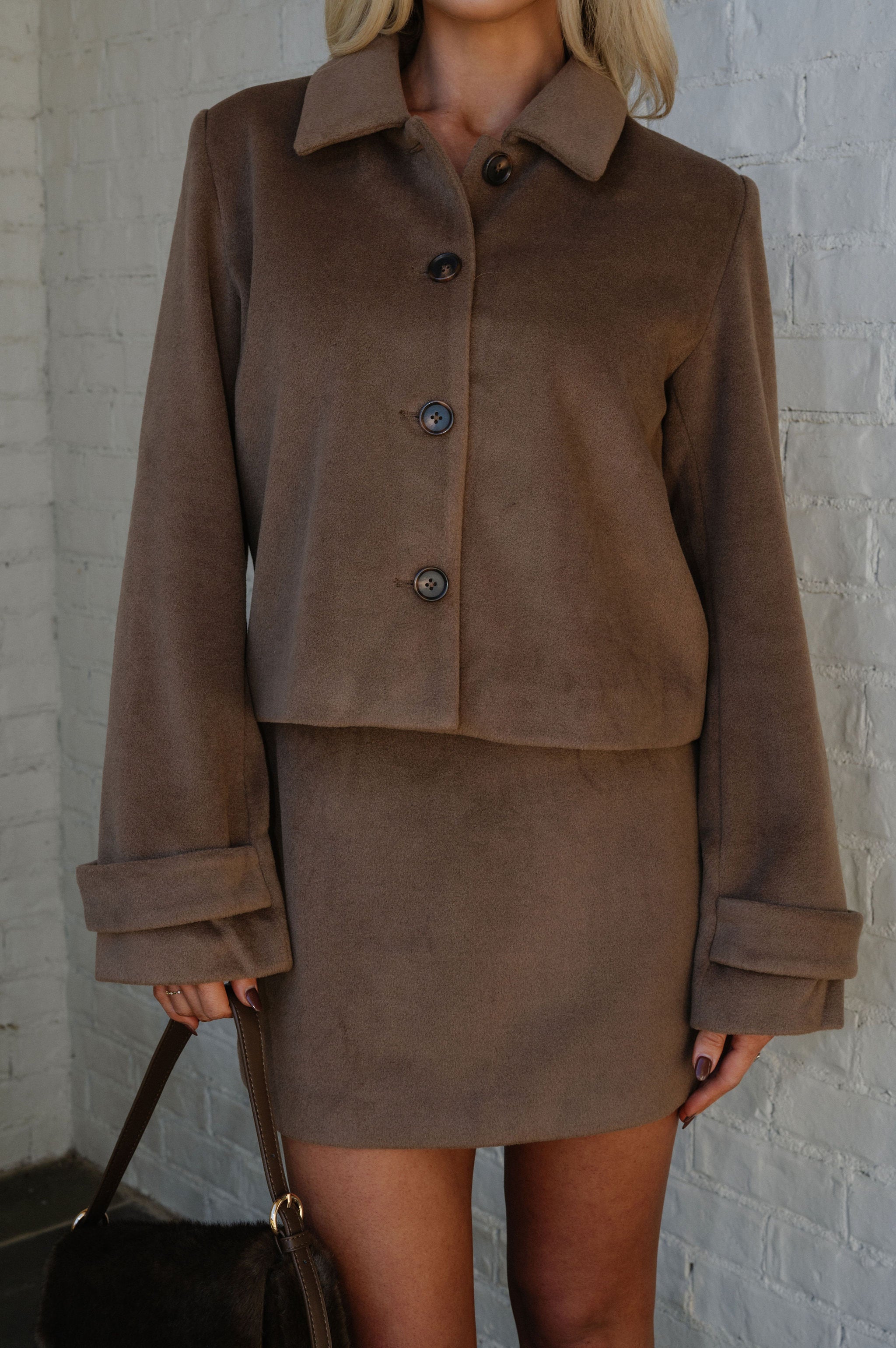 Dean Mini Skirt Set-Mocha