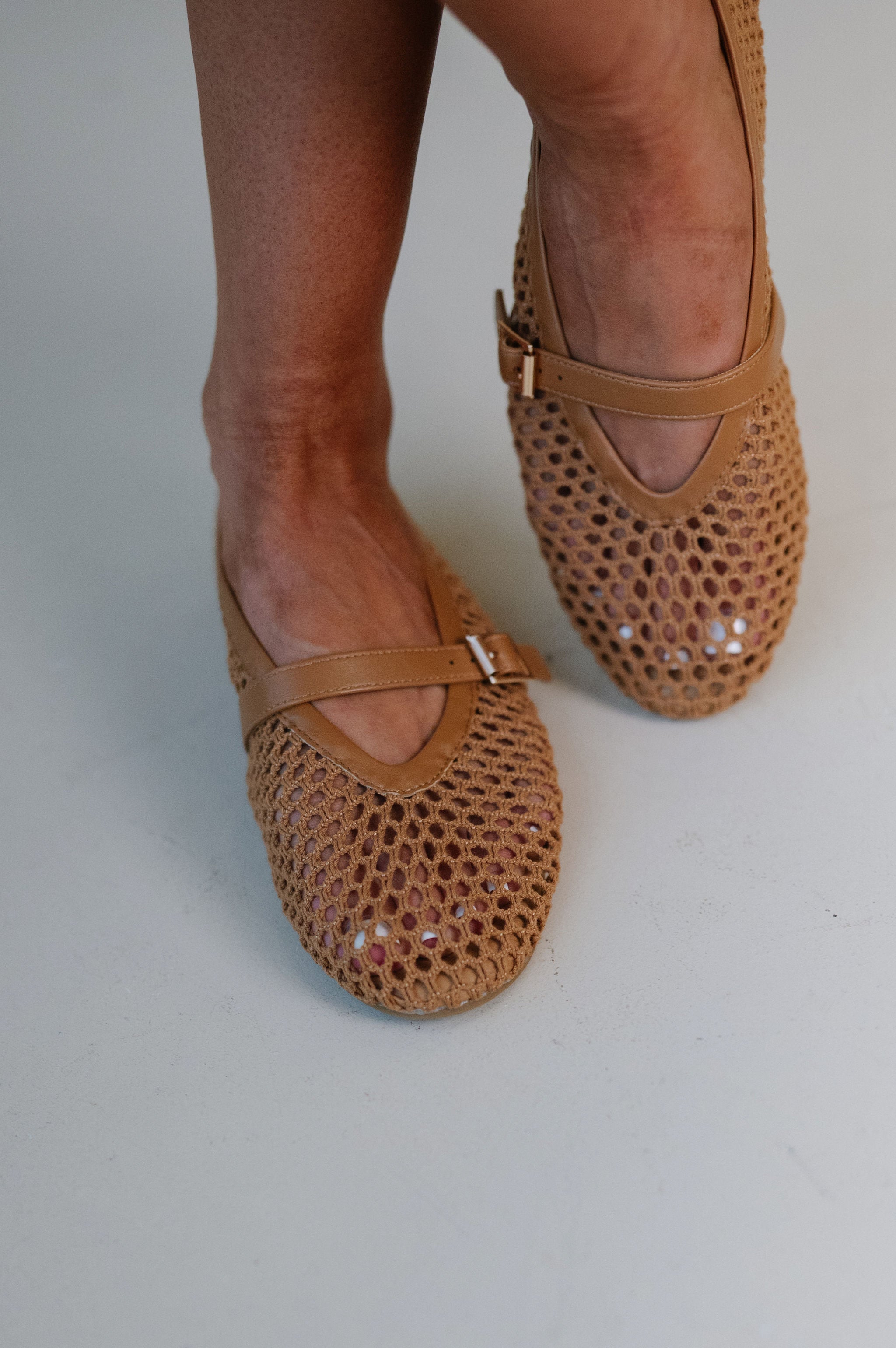 Nolita Mesh Flats-Tan