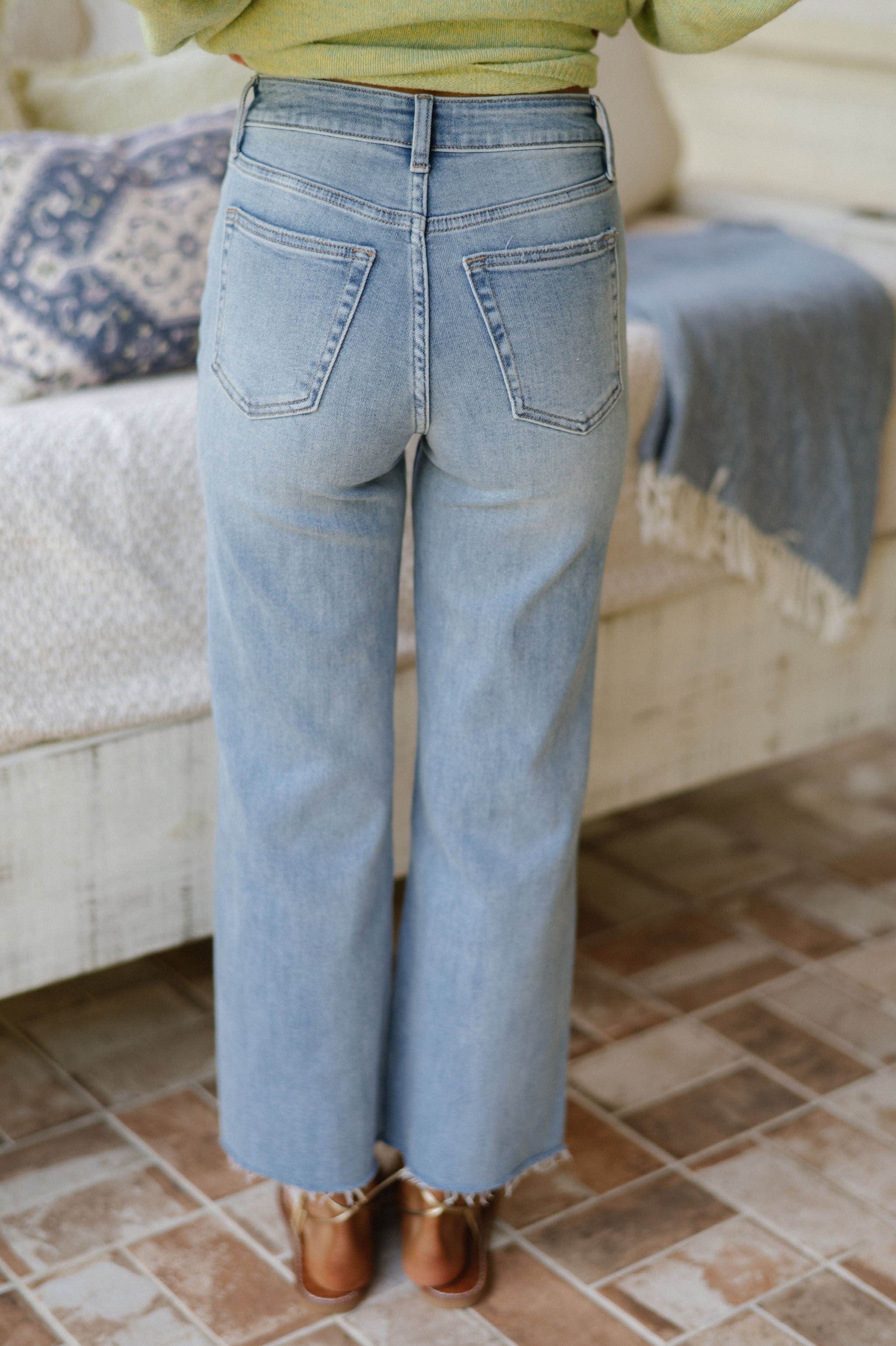 Cali Slim Wide Leg Jeans-Medium Denim