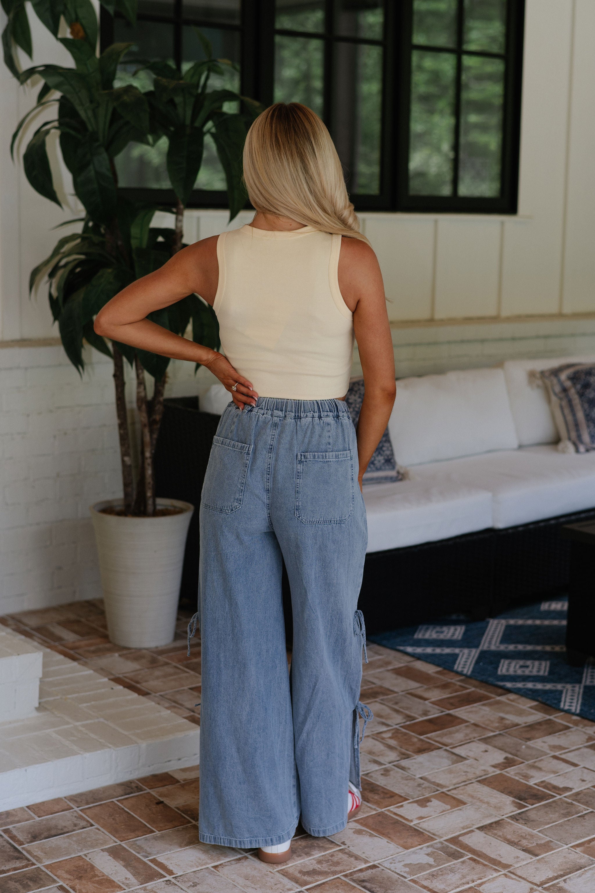 Ribbed Crop Tank-Banana