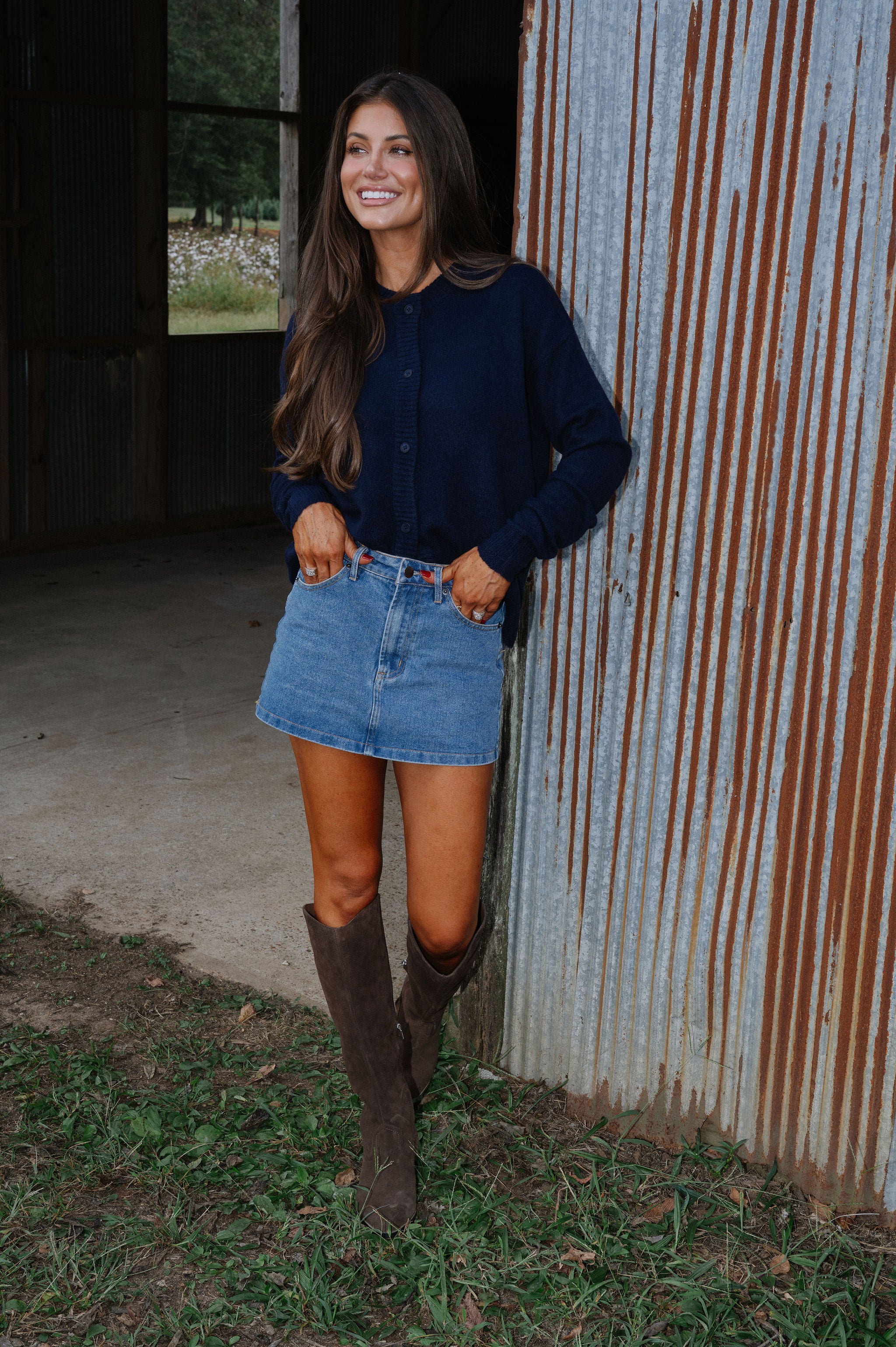 Denver Cardigan-Navy