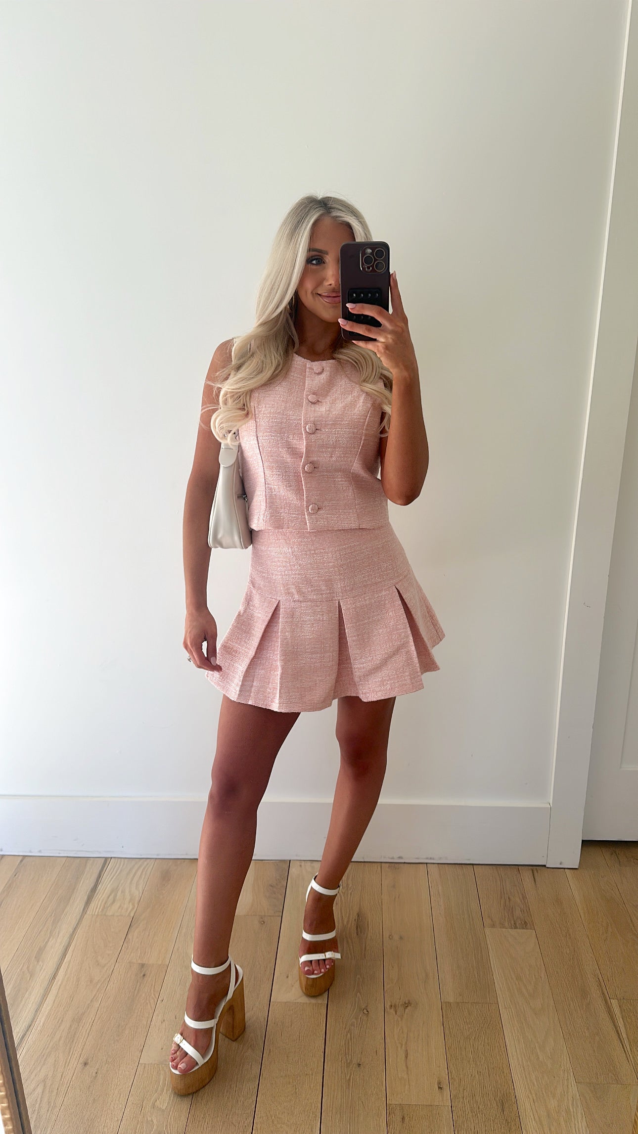 Jackie Tweed Set-Pink