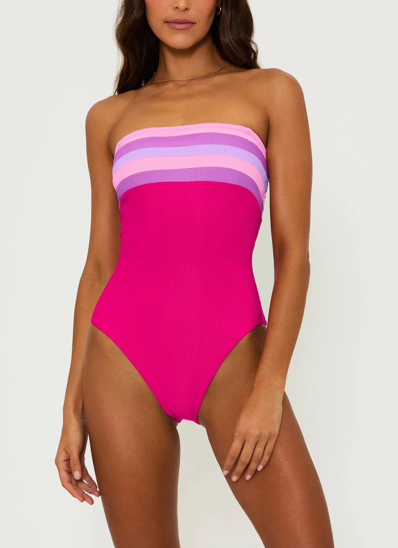 Jessa One Piece- Raspberry Colorblock