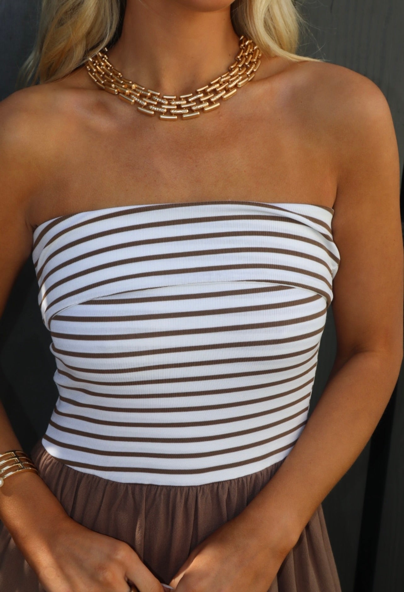 Gold Chain Choker Necklace