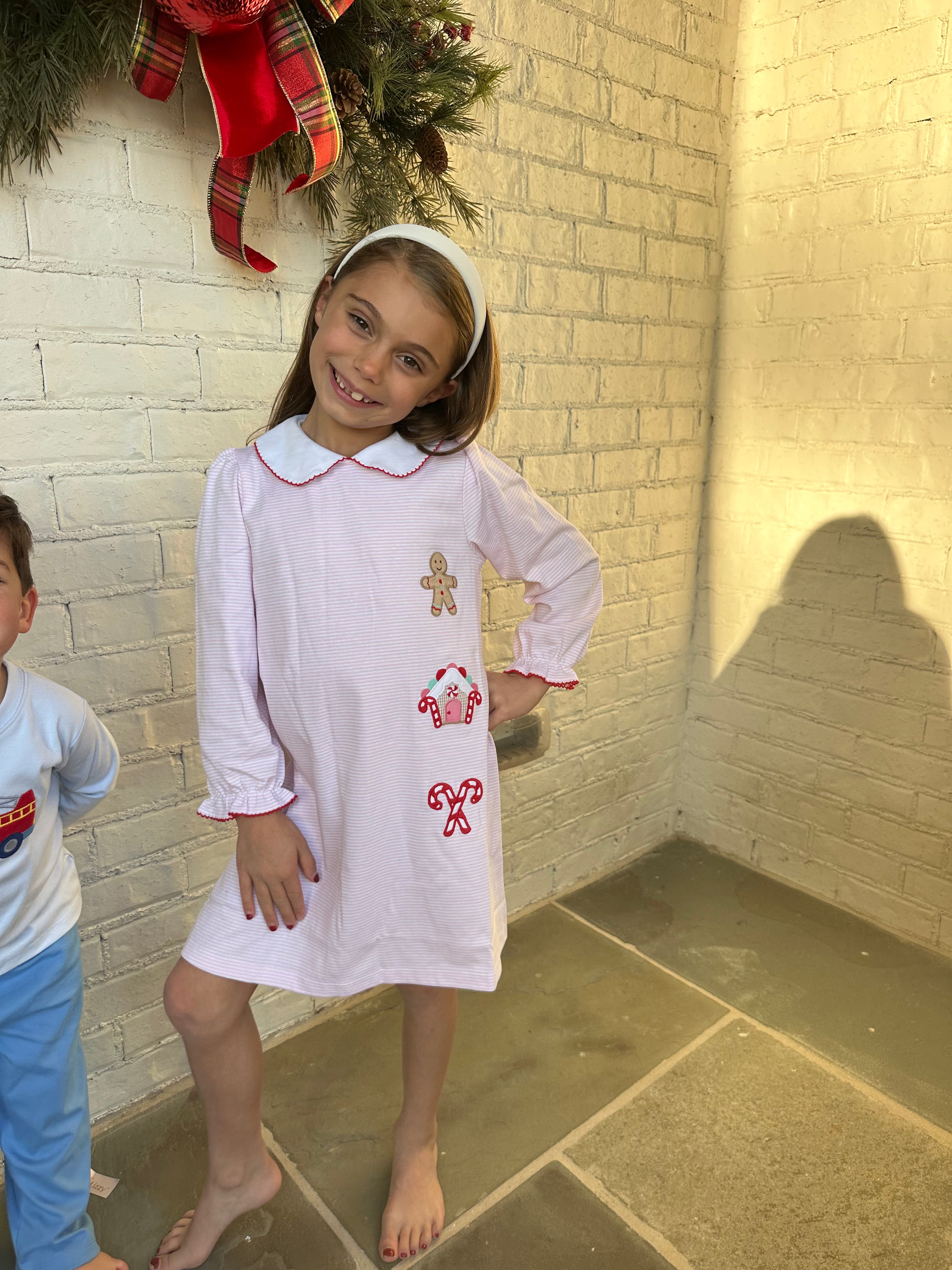 Gingerbread A-Line Dress-Pink