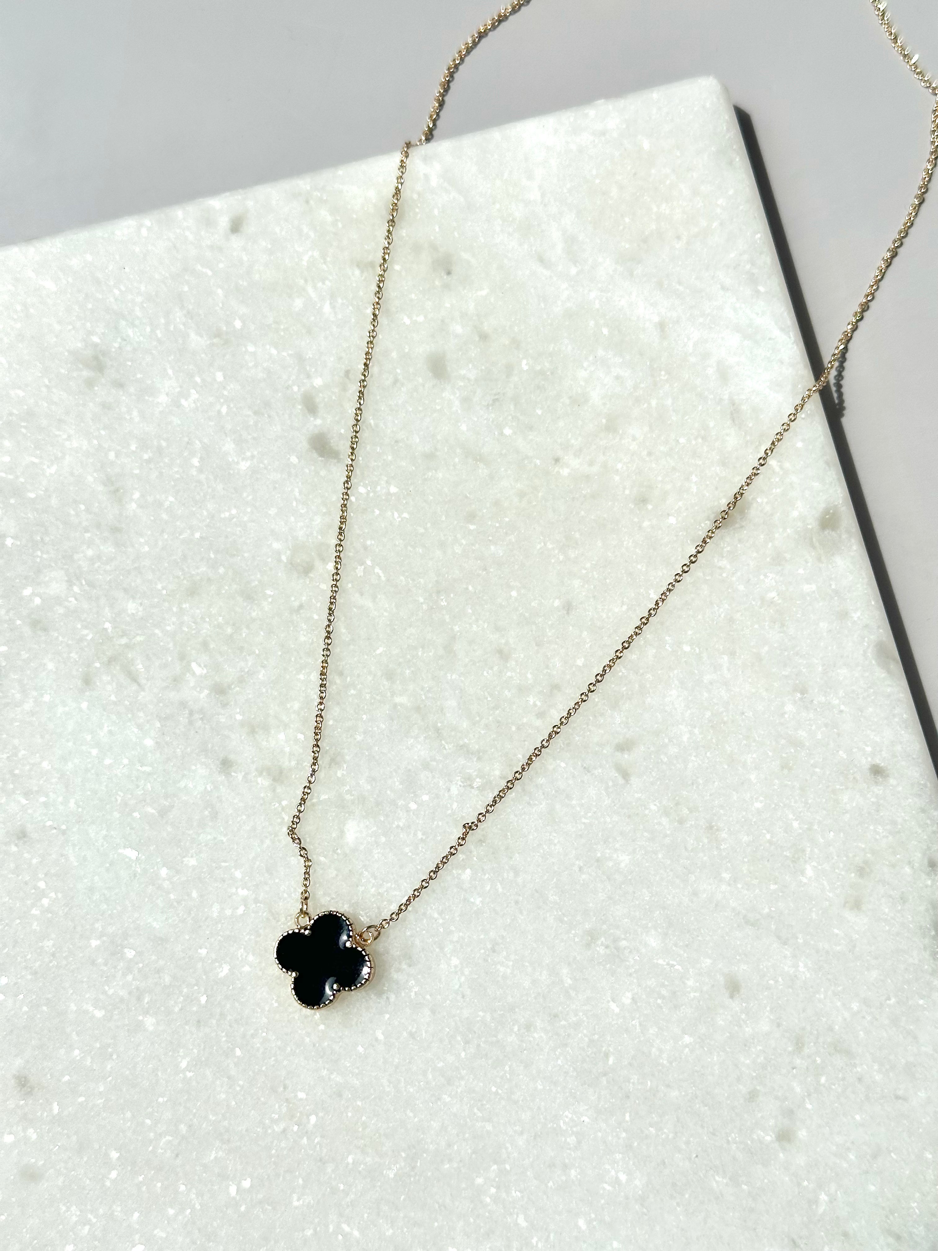 Colleen Clover Necklace-Black