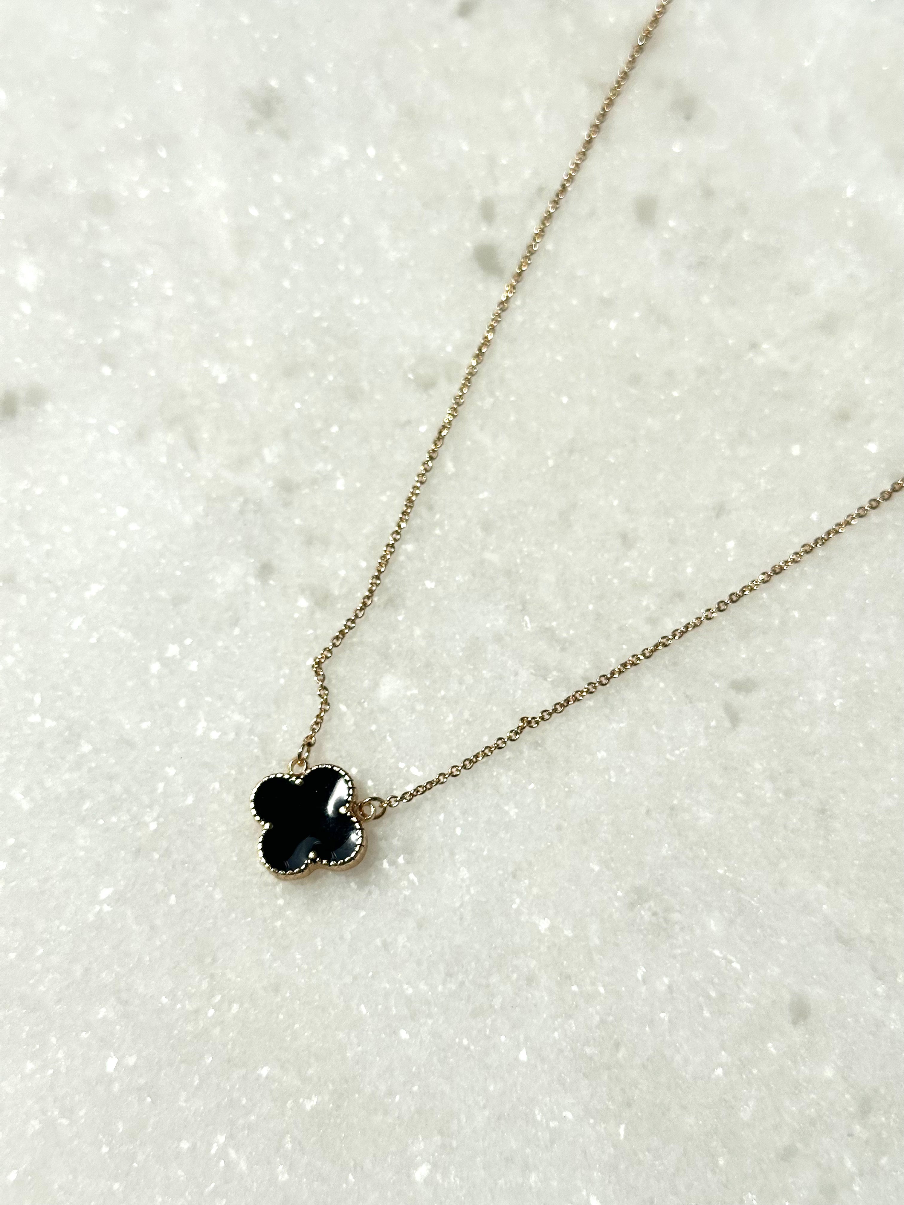 Colleen Clover Necklace-Black